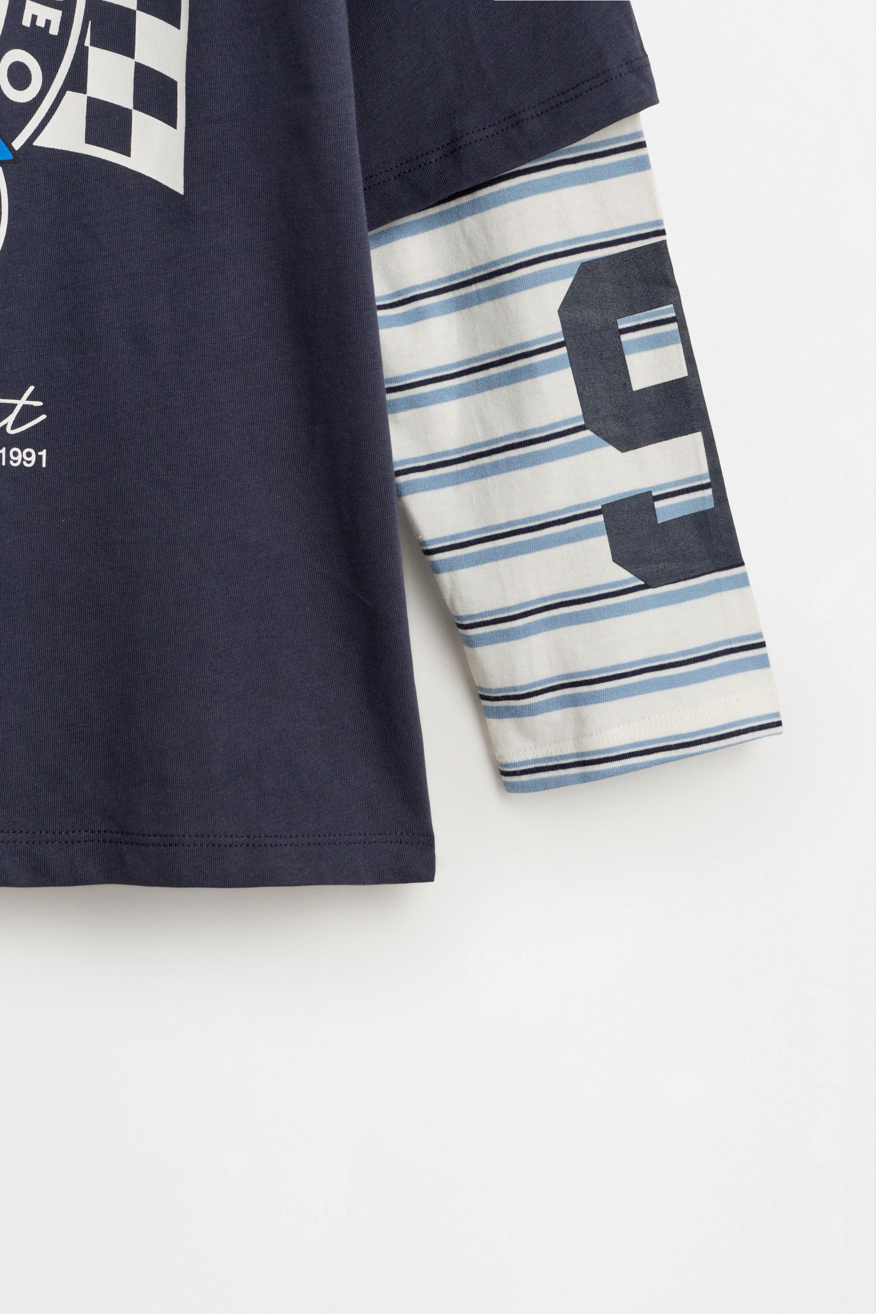 SONIC™ | SEGA layered sleeve T-shirt — NAVY