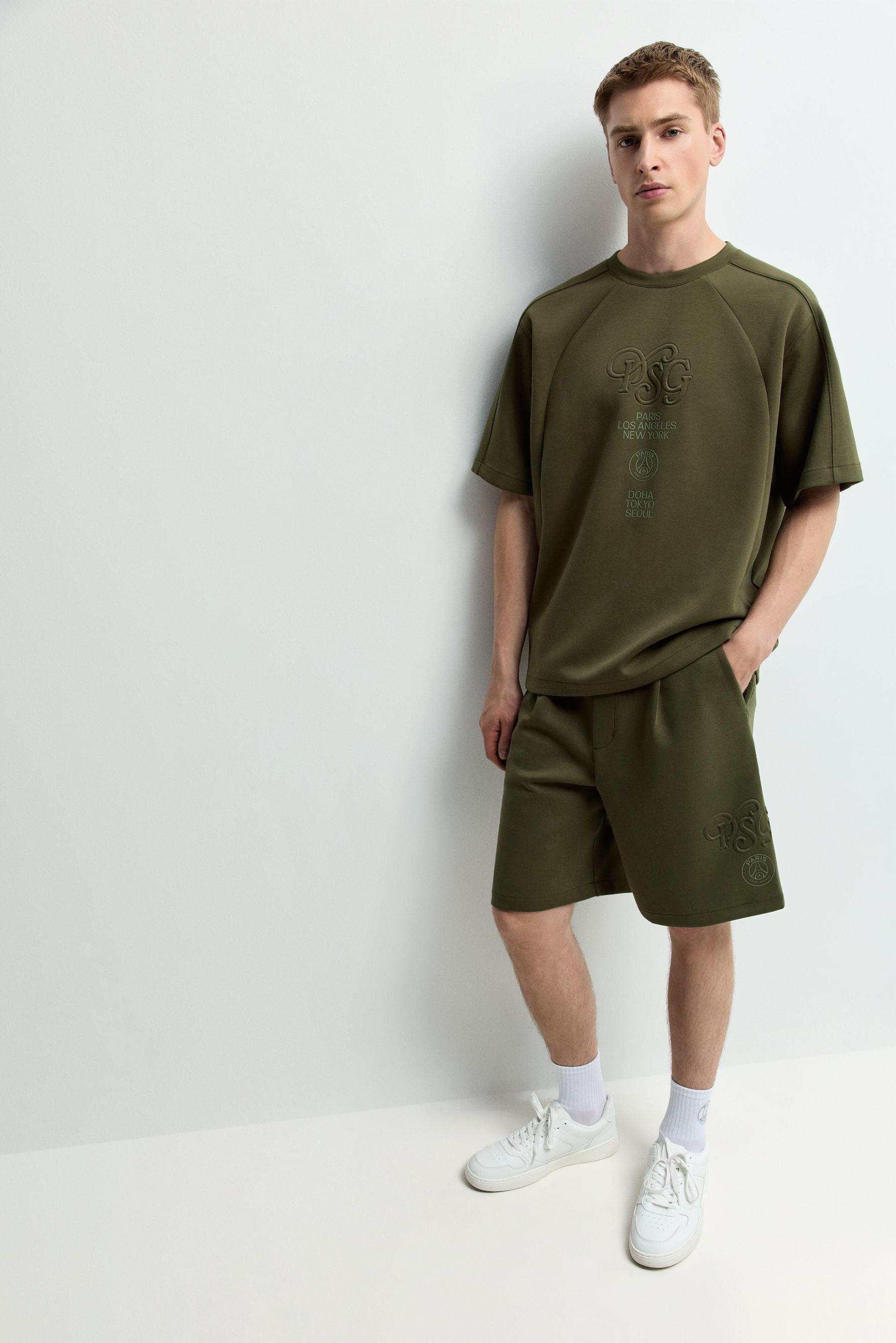 Paris Saint-Germain x Lefties interlock Bermuda shorts — DARK KHAKI