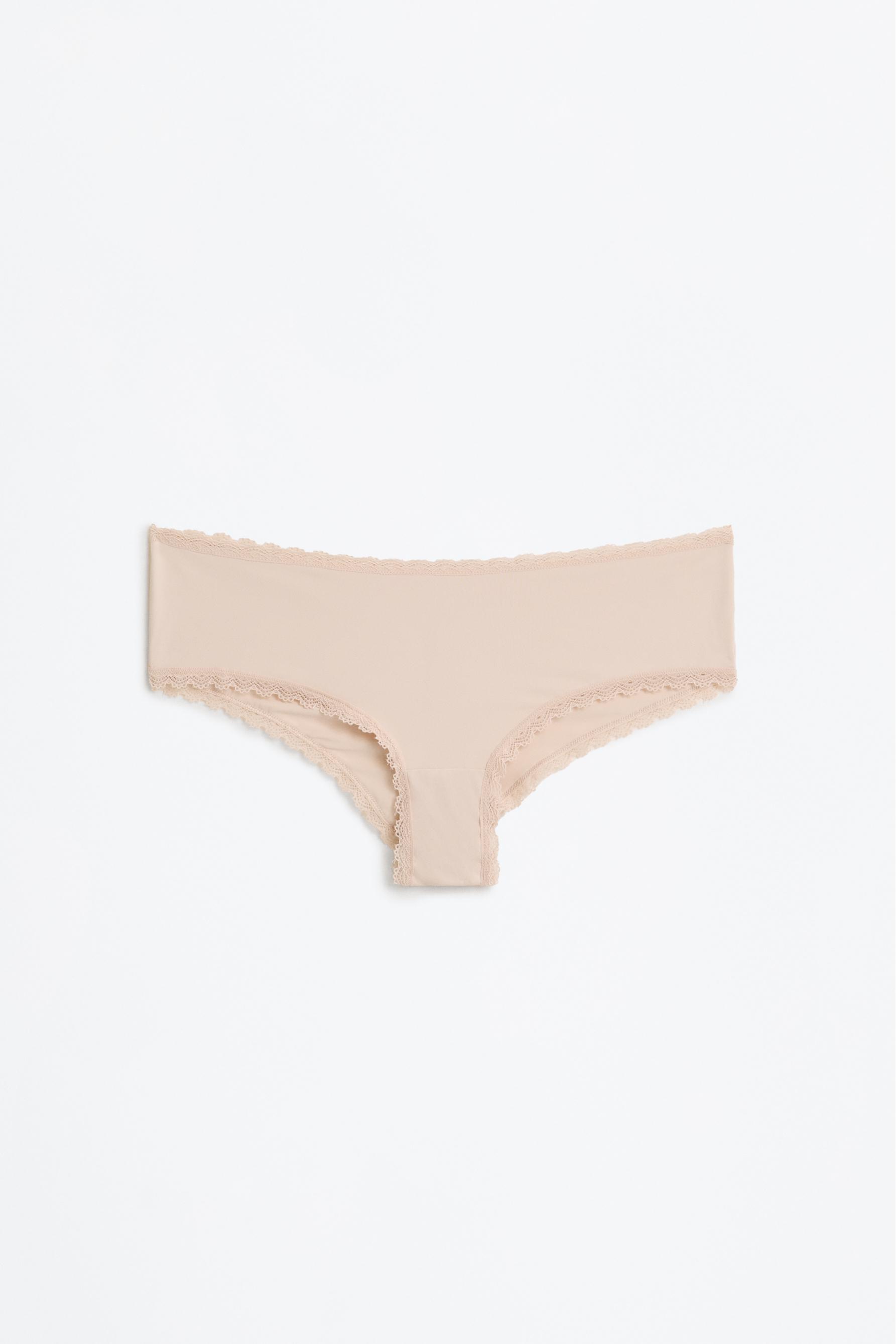 Pack of 3 microfibre hipster briefs — BEIGE