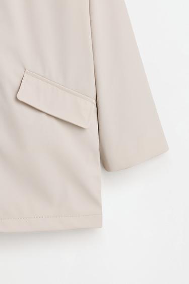 Lightweight rubberised long parka — ECRU 4