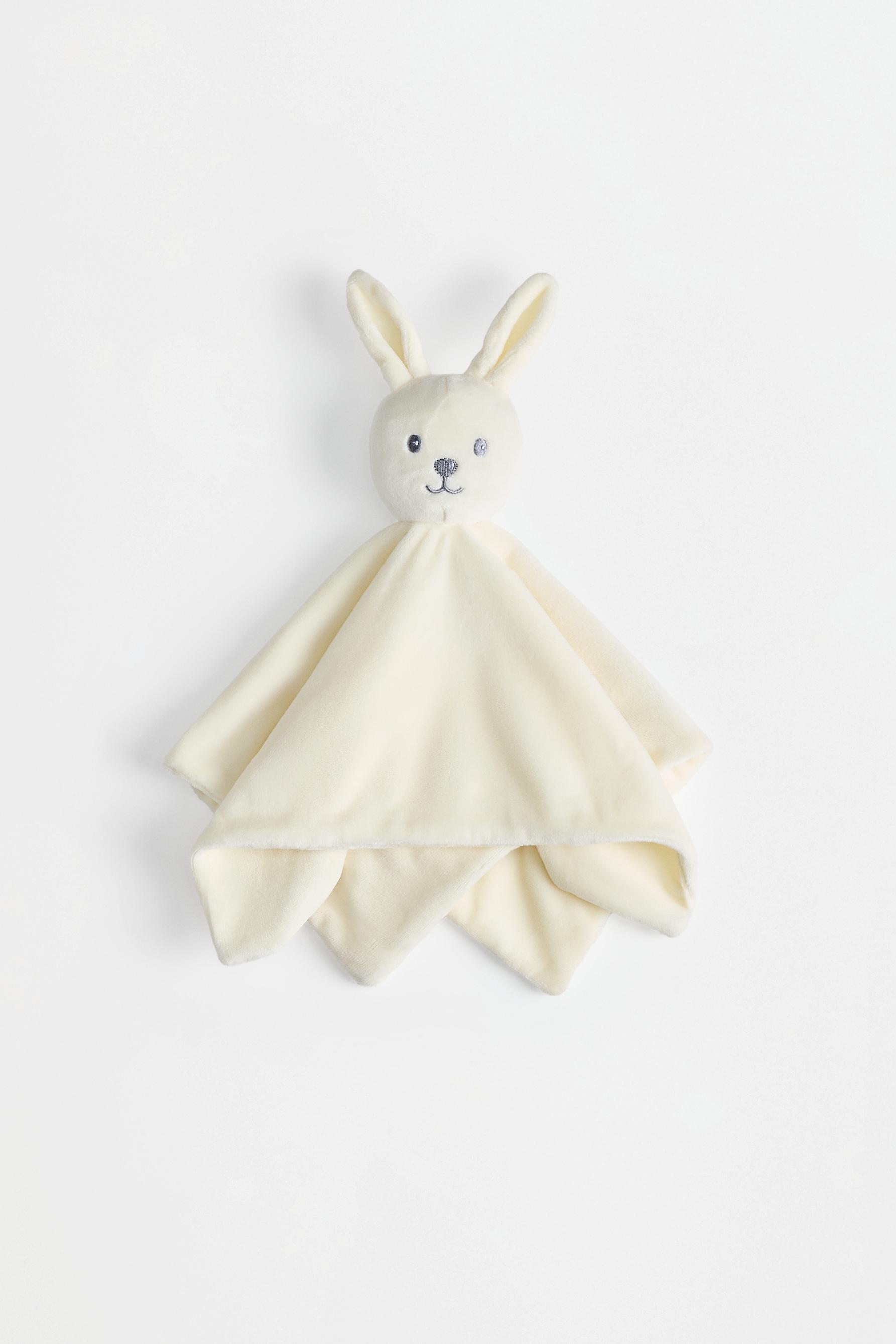 Faux-Fur Bunny Doudou — WHITE