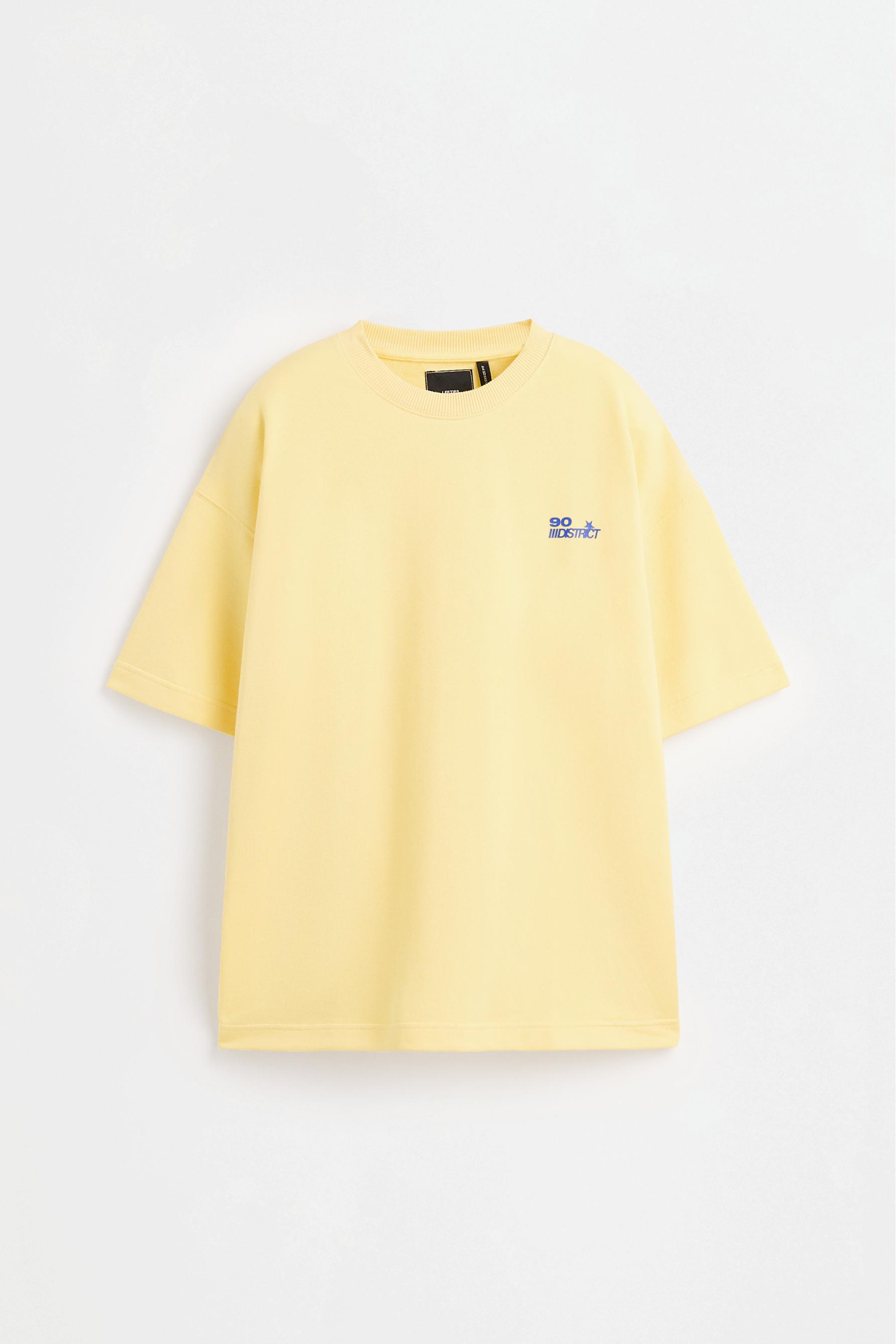 Oversize text T-shirt — YELLOW