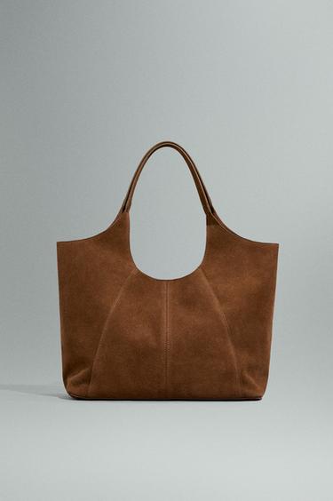 Reconstituted leather bag — CAMEL 1