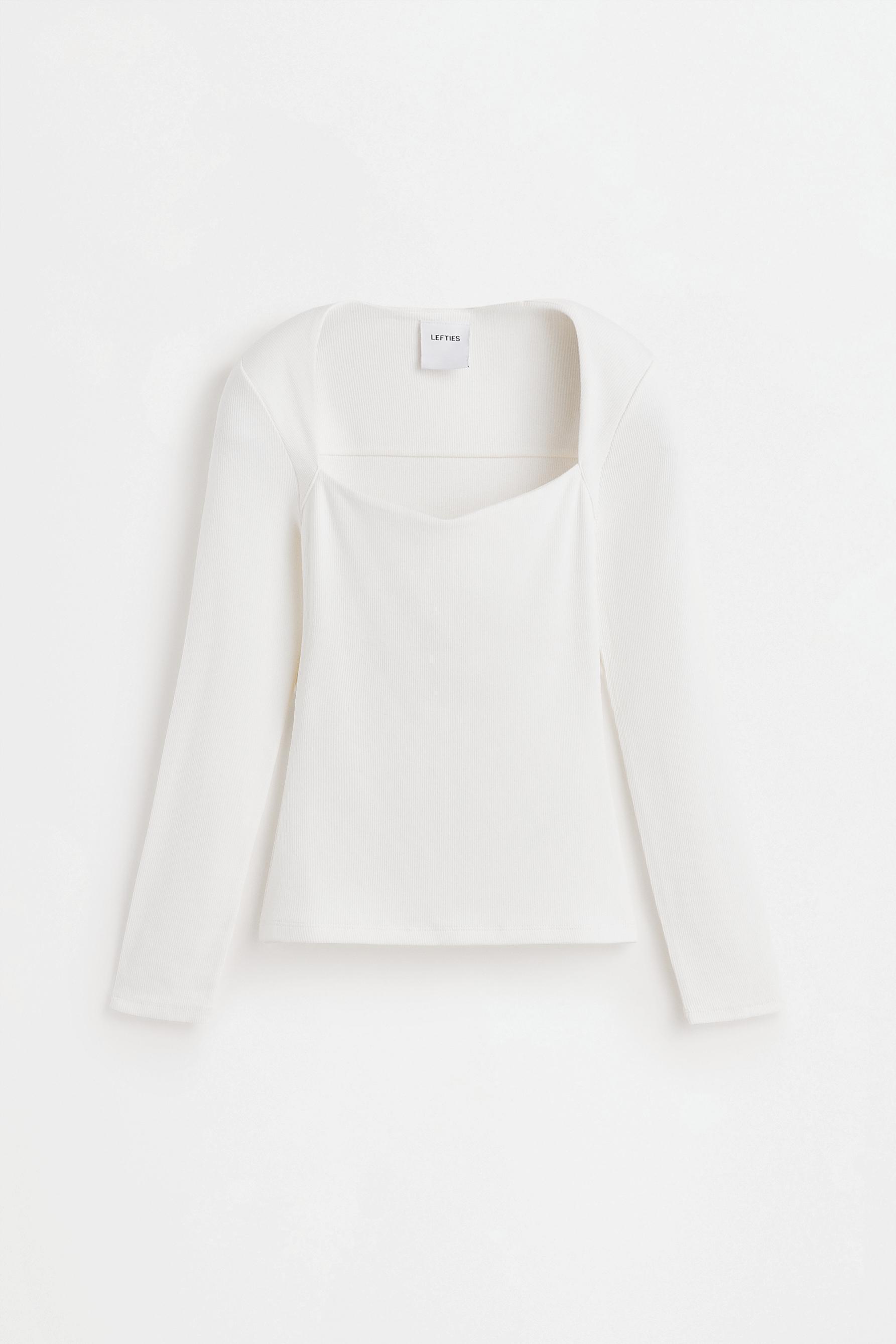Camiseta canalé escote cruzado