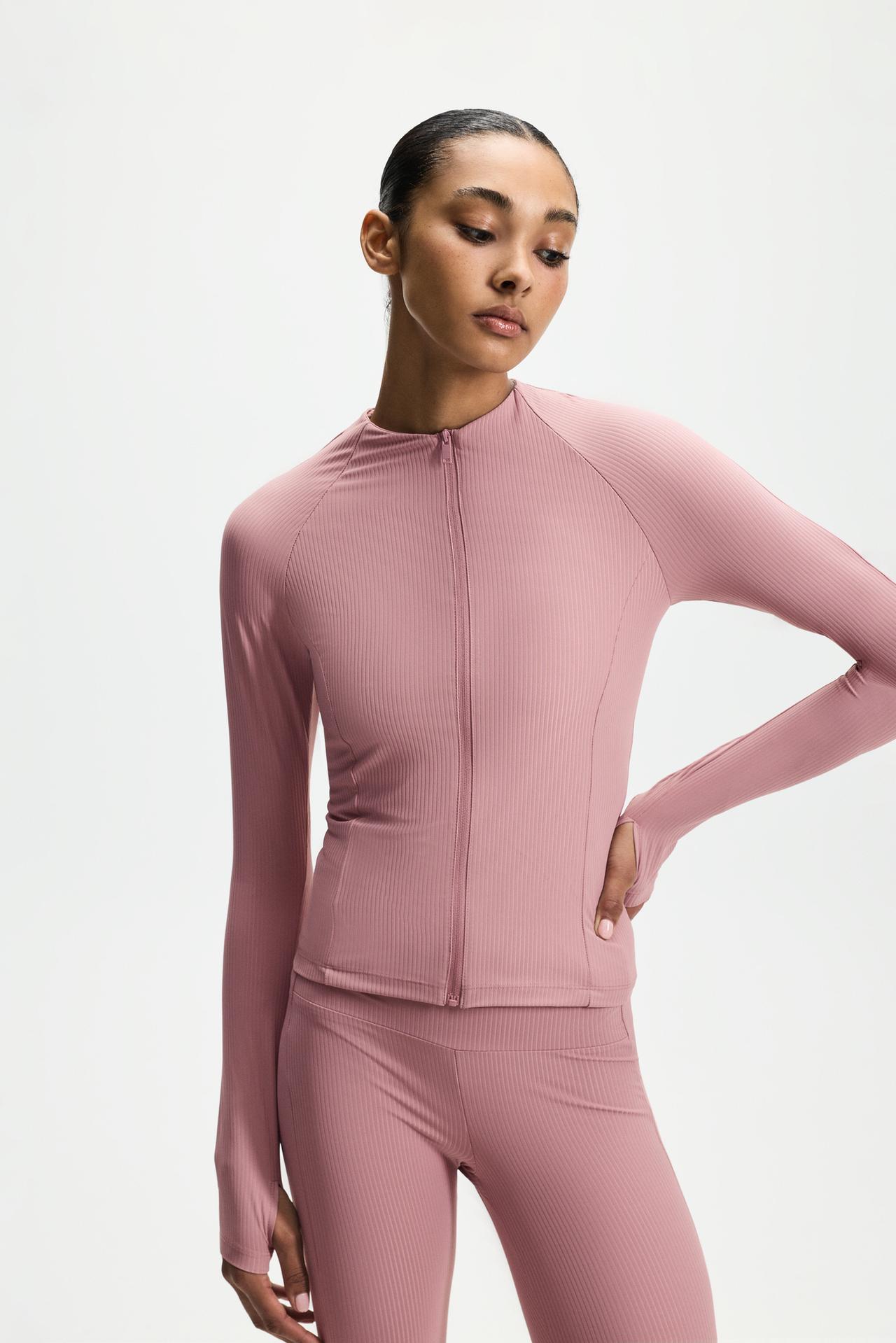 Ribbed sports jacket — PINK