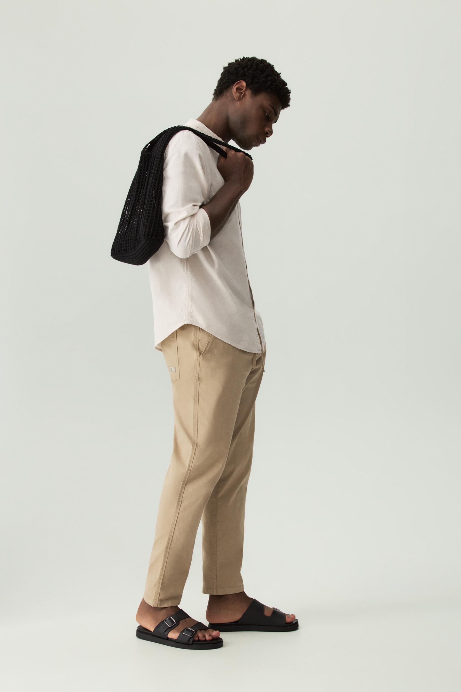 Slim fit jogger trousers — SAND