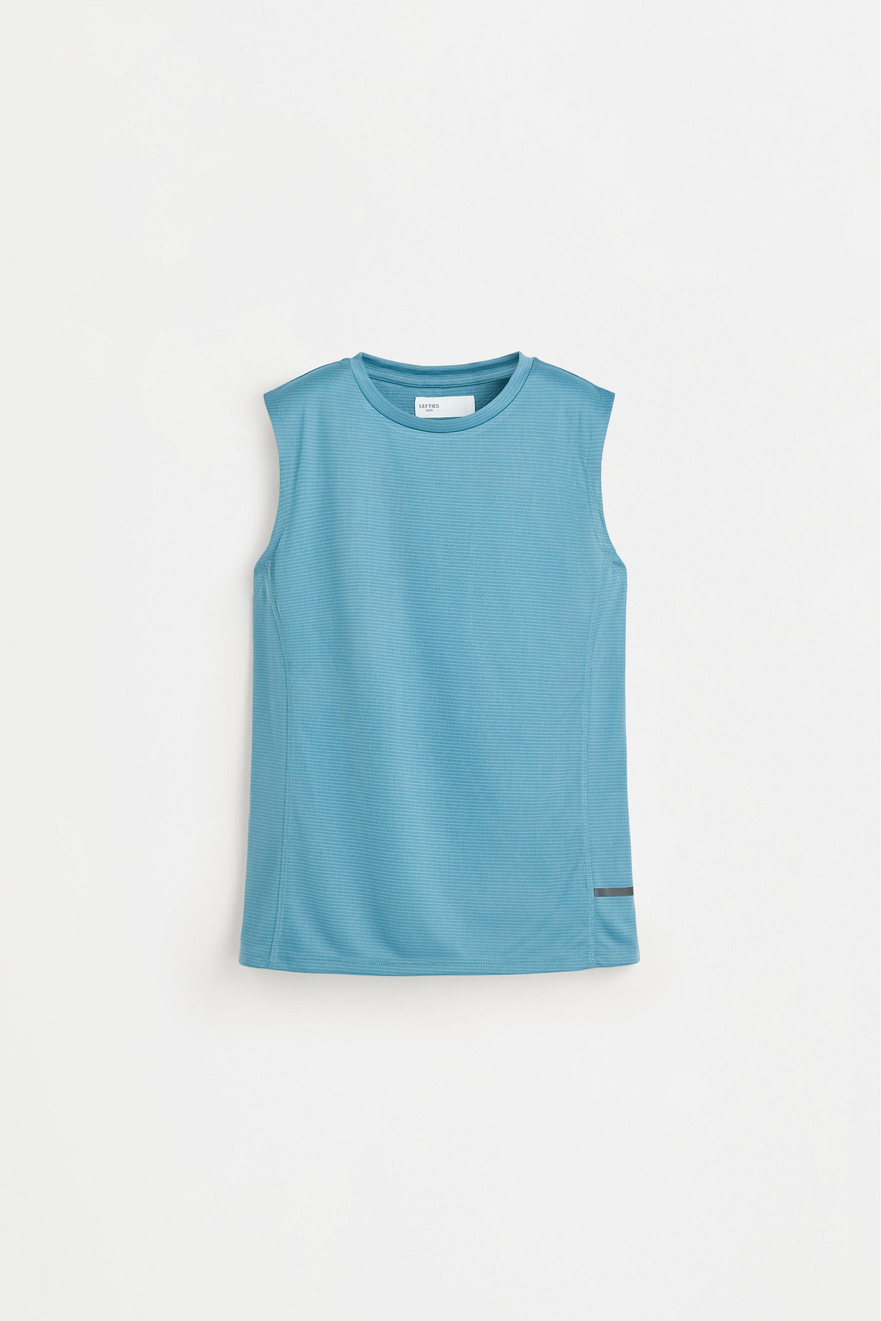 Sleeveless sports co-ord with Bermuda shorts — FADED PETROL BLUE