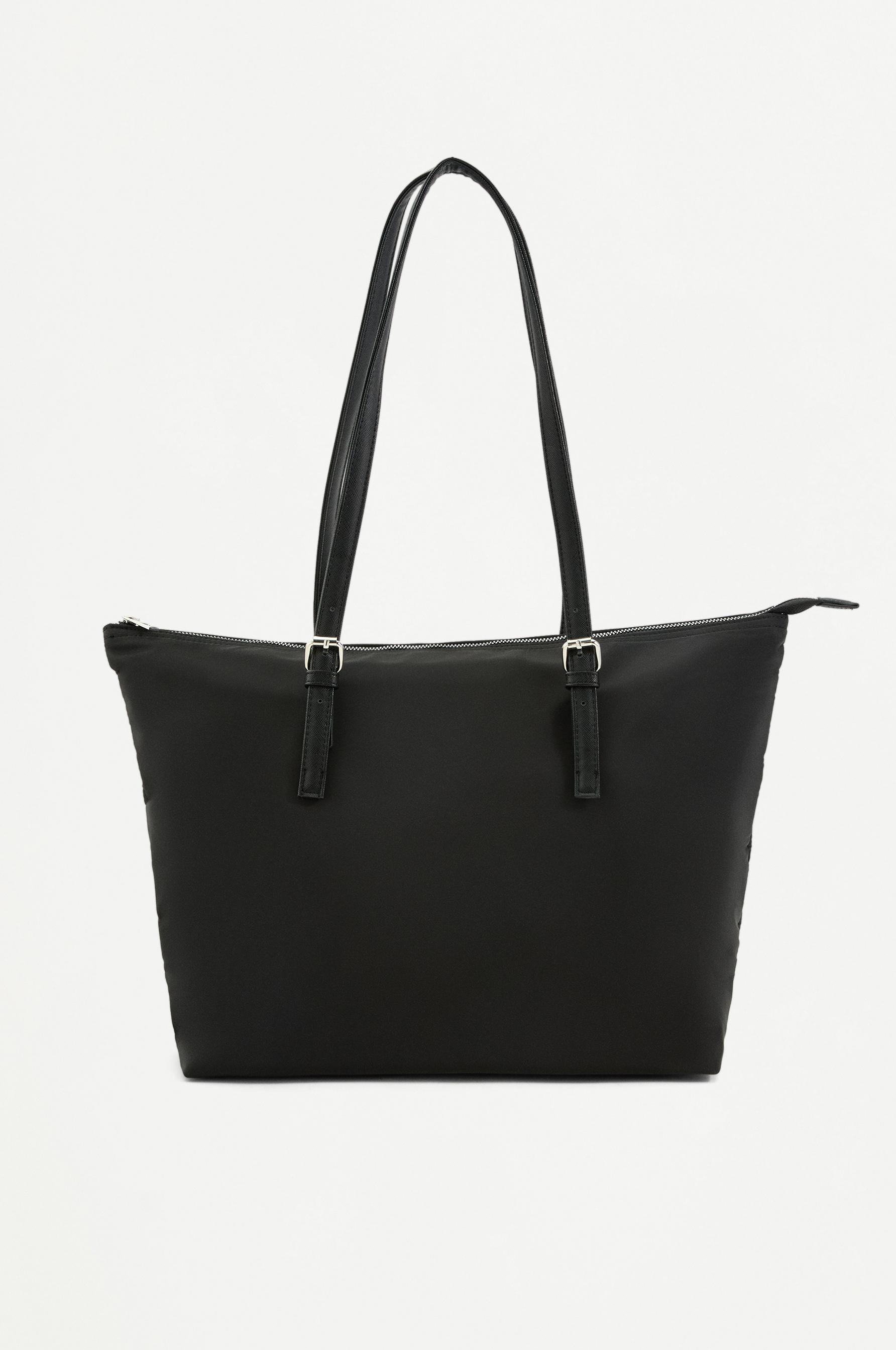 Nylon shopper bag — BLACK