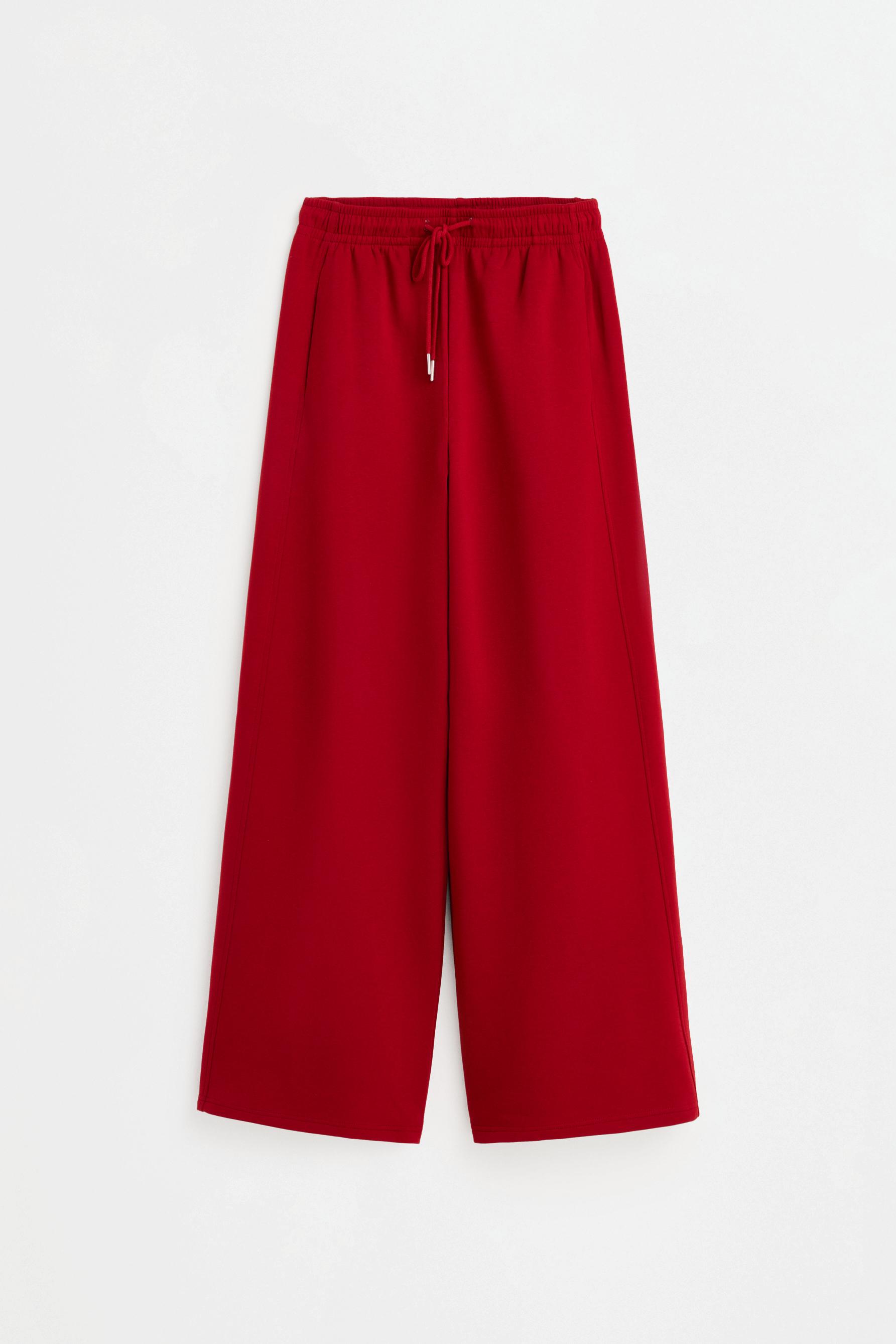 Basic wide-leg tracksuit trousers — BRIGHT RED