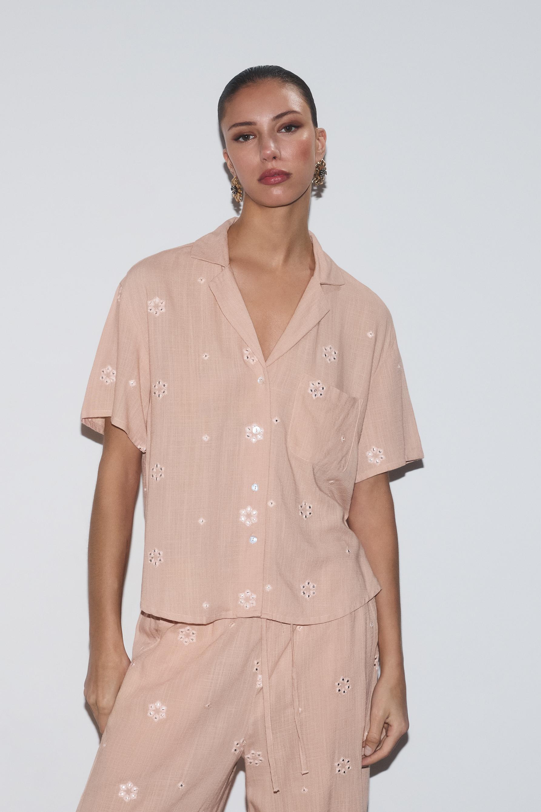 Camisa rústica detalles bordados