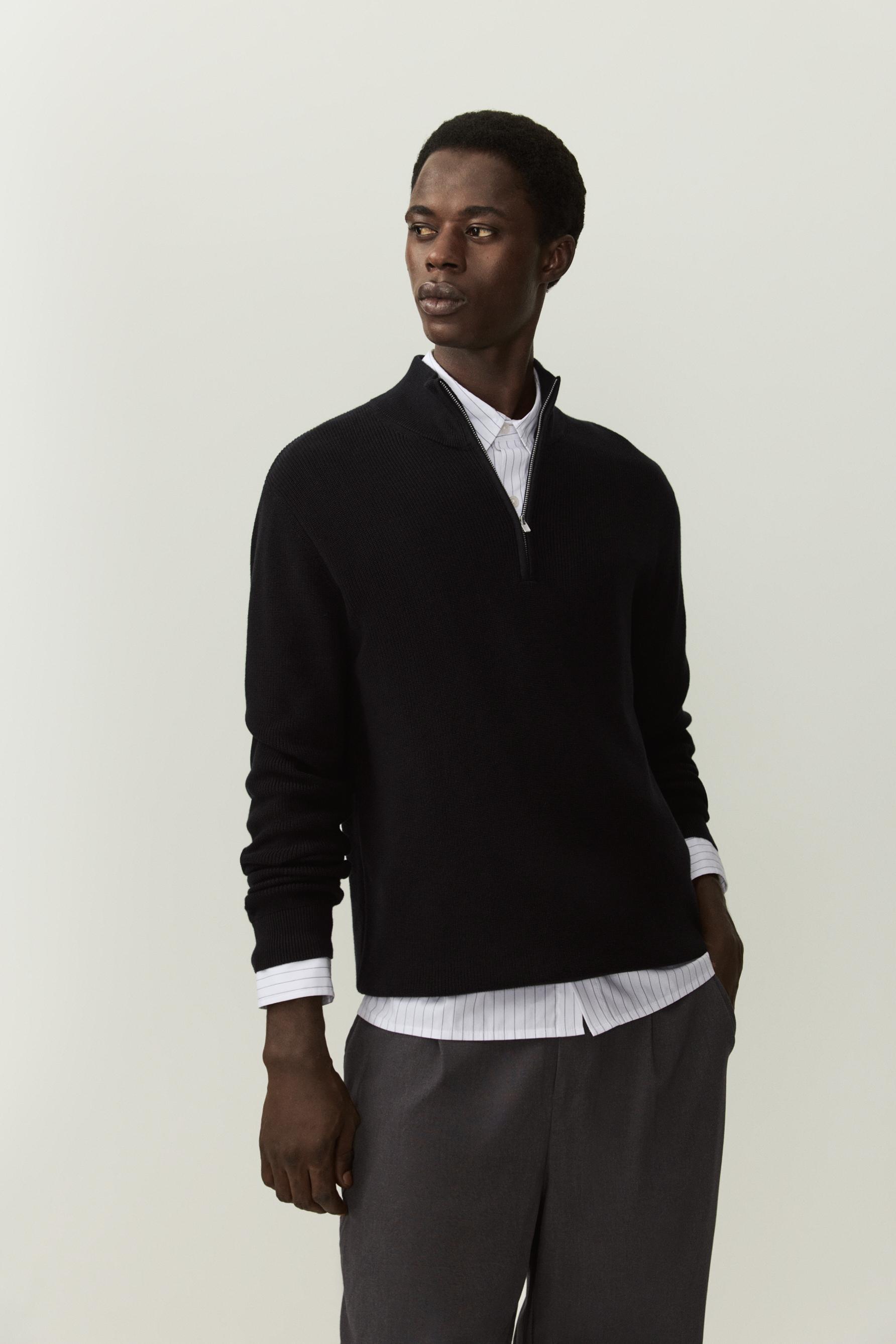 Jersey cremallera cuello alto