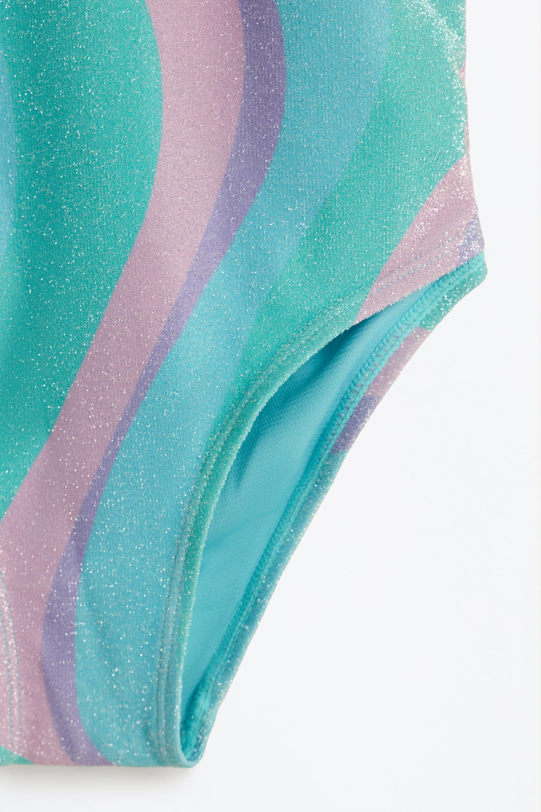 Shiny swimsuit with beads — BLUE TONES