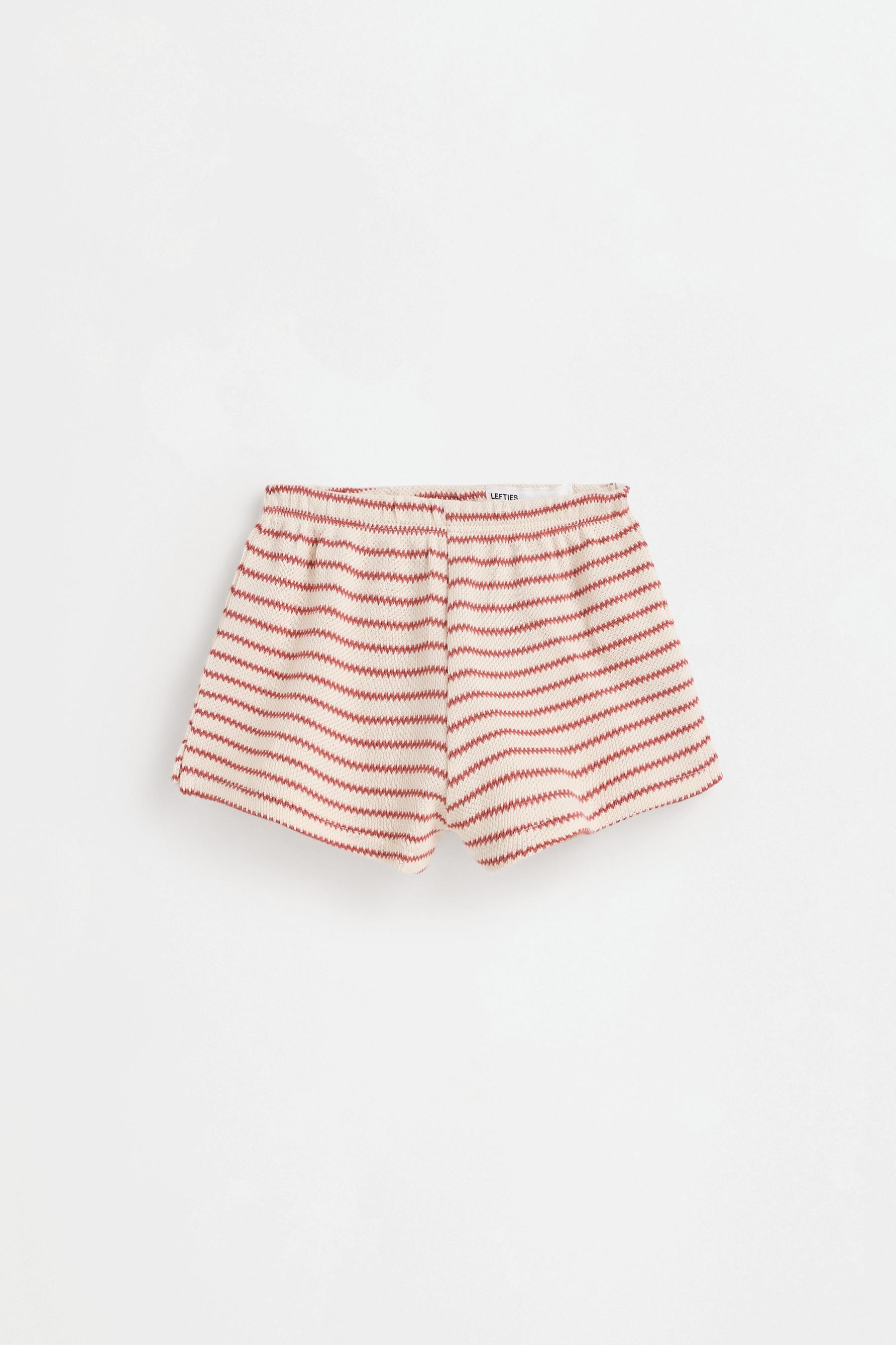 Striped bias cut top and shorts set — RUSSET