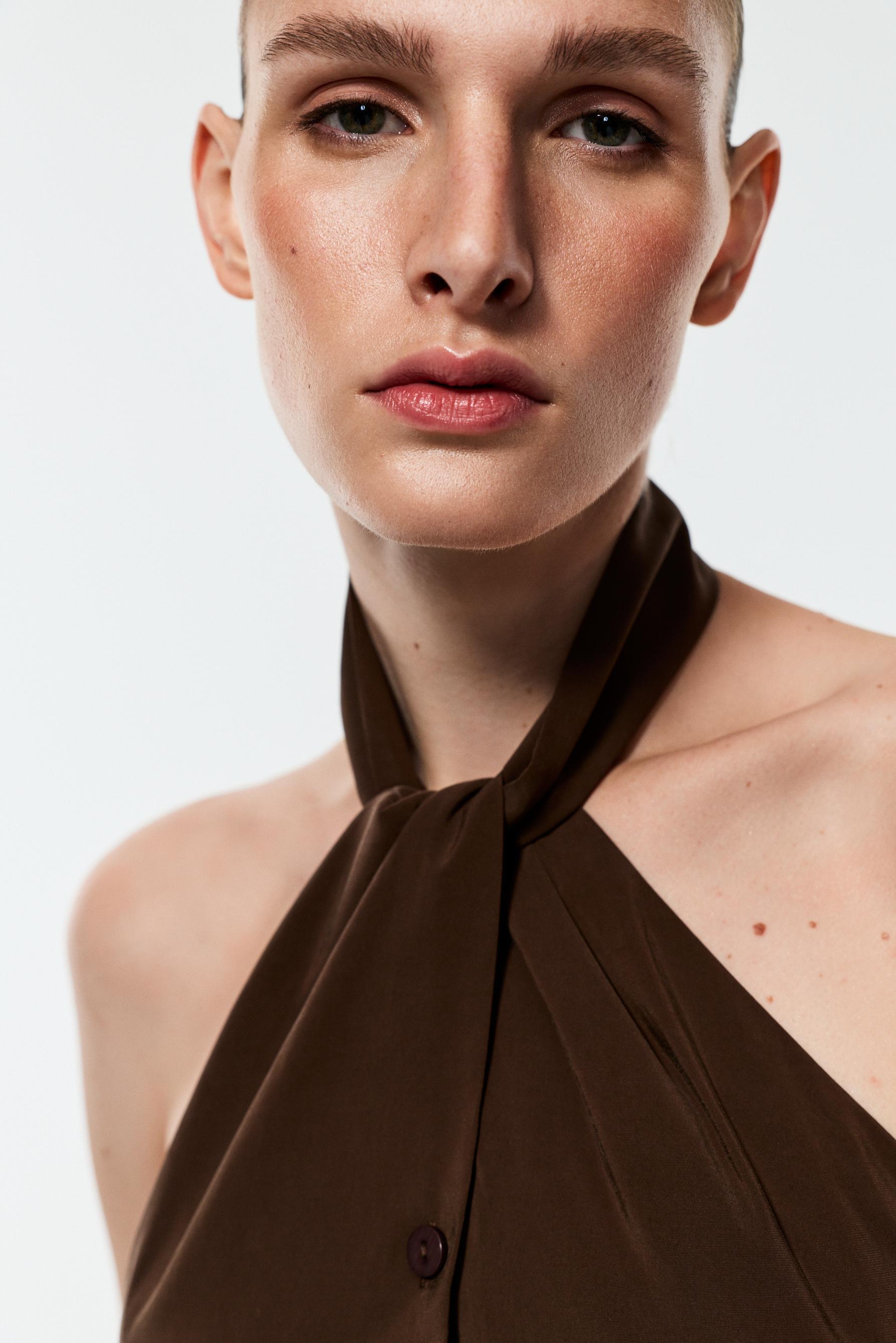 Soft halter neck top — OCHRE