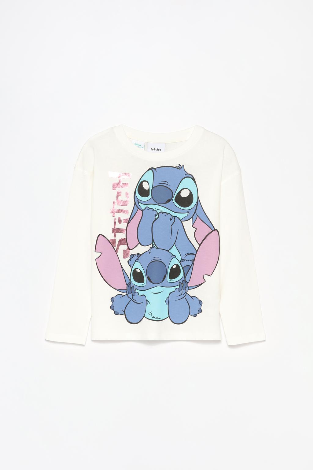 Stitch ©Disney T-shirt with metallic slogan