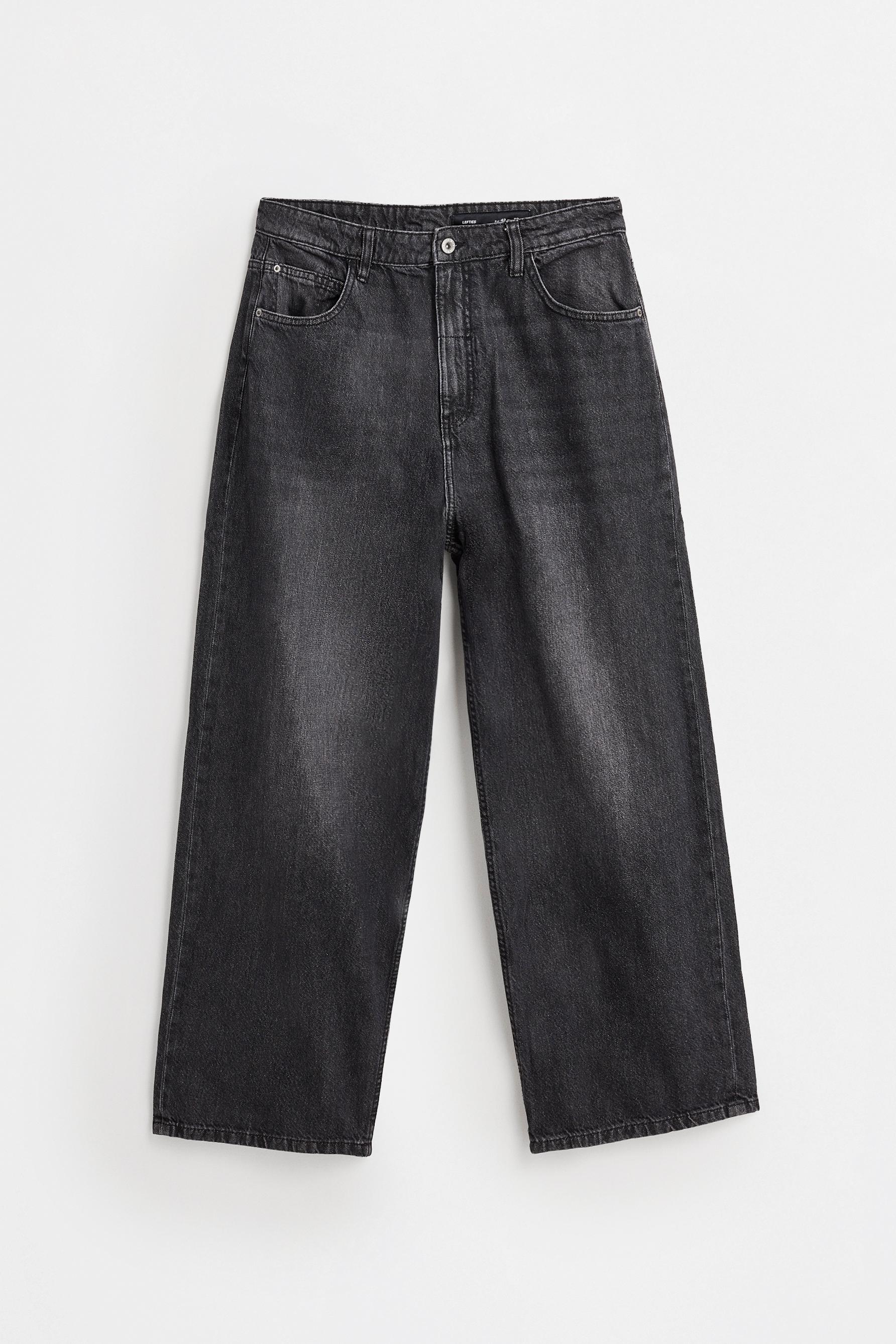 Wide-leg jeans — FADED BLACK