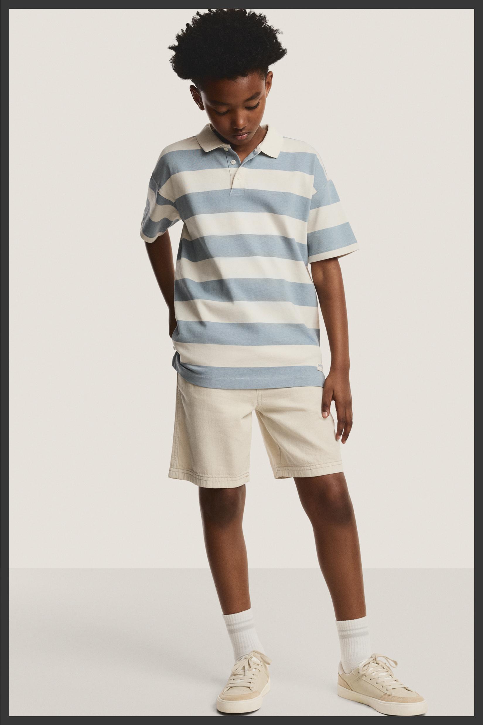 Denim jogger Bermuda shorts — OFF WHITE