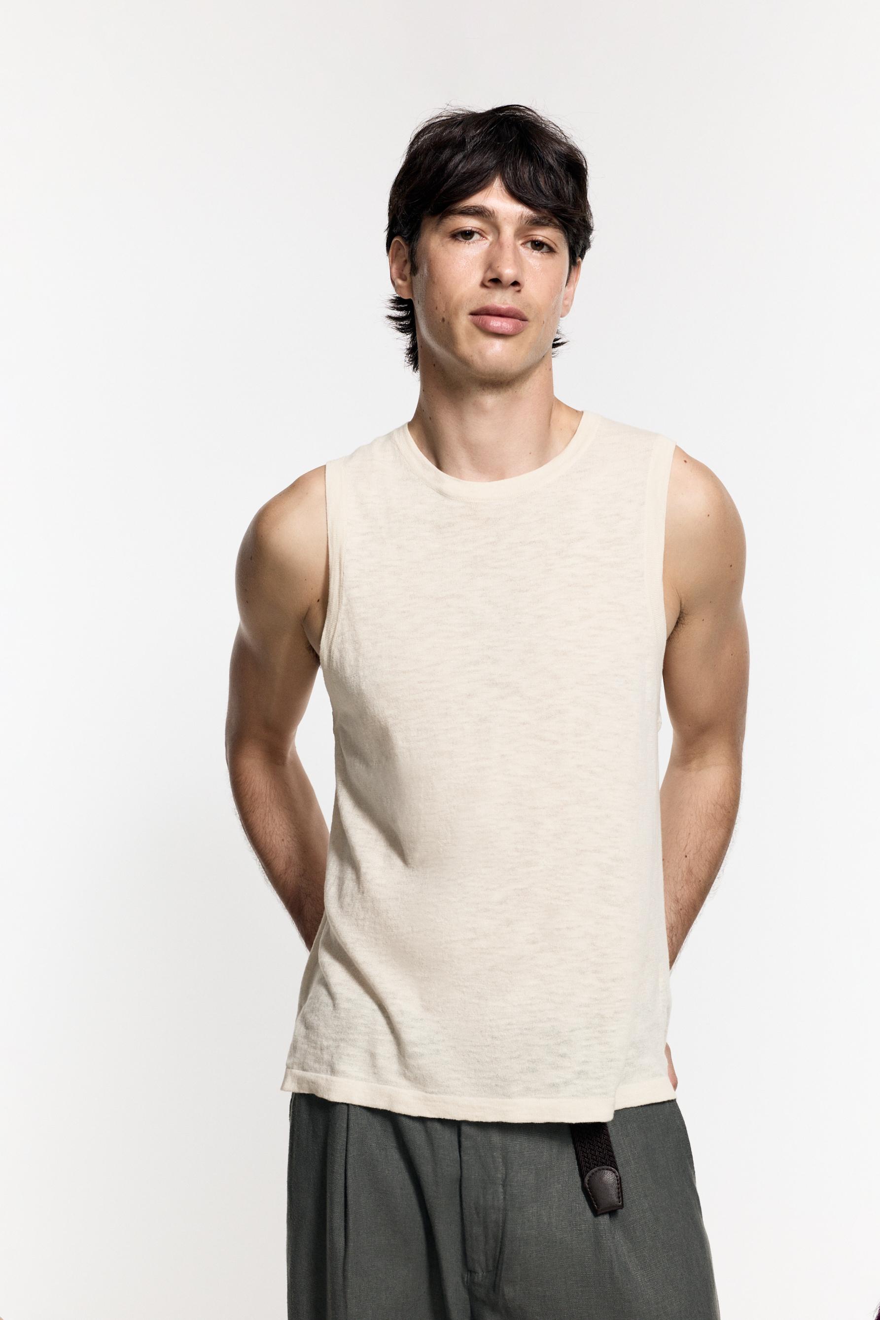 Knit tank top — OFF WHITE