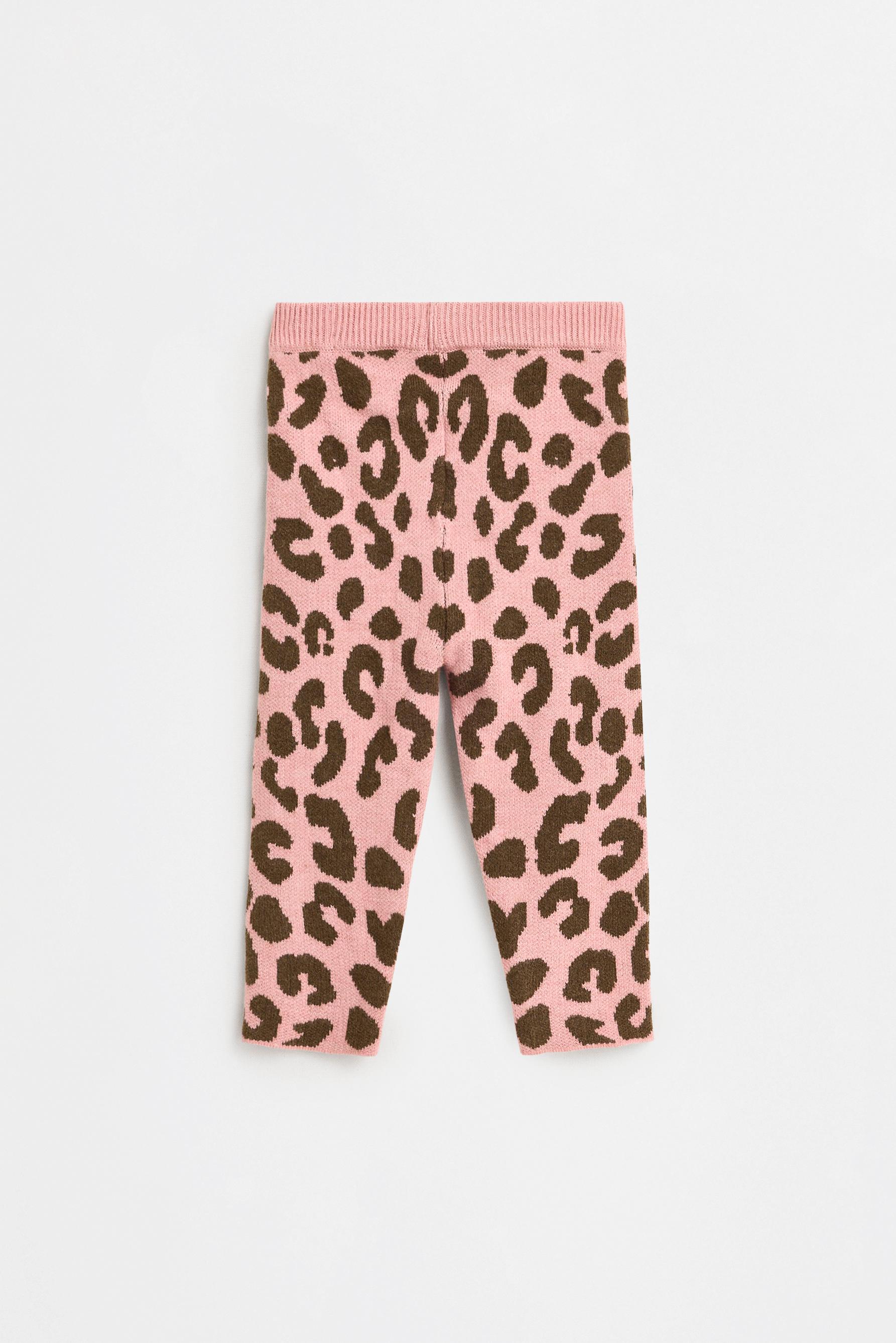 Knit sweater and animal print leggings co-ord — DUSTY PINK