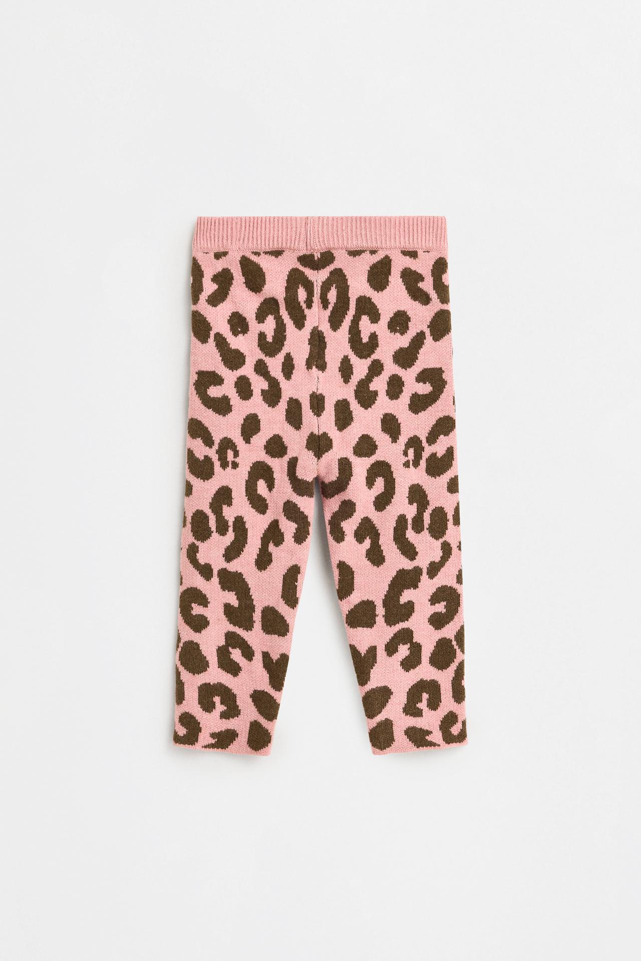 Knit sweater and animal print leggings co-ord — DUSTY PINK