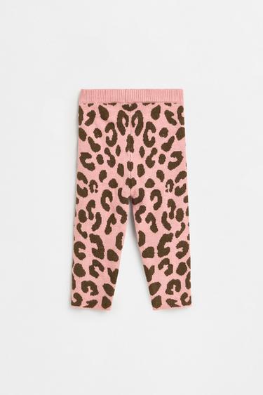 Knit sweater and animal print leggings co-ord — DUSTY PINK 5