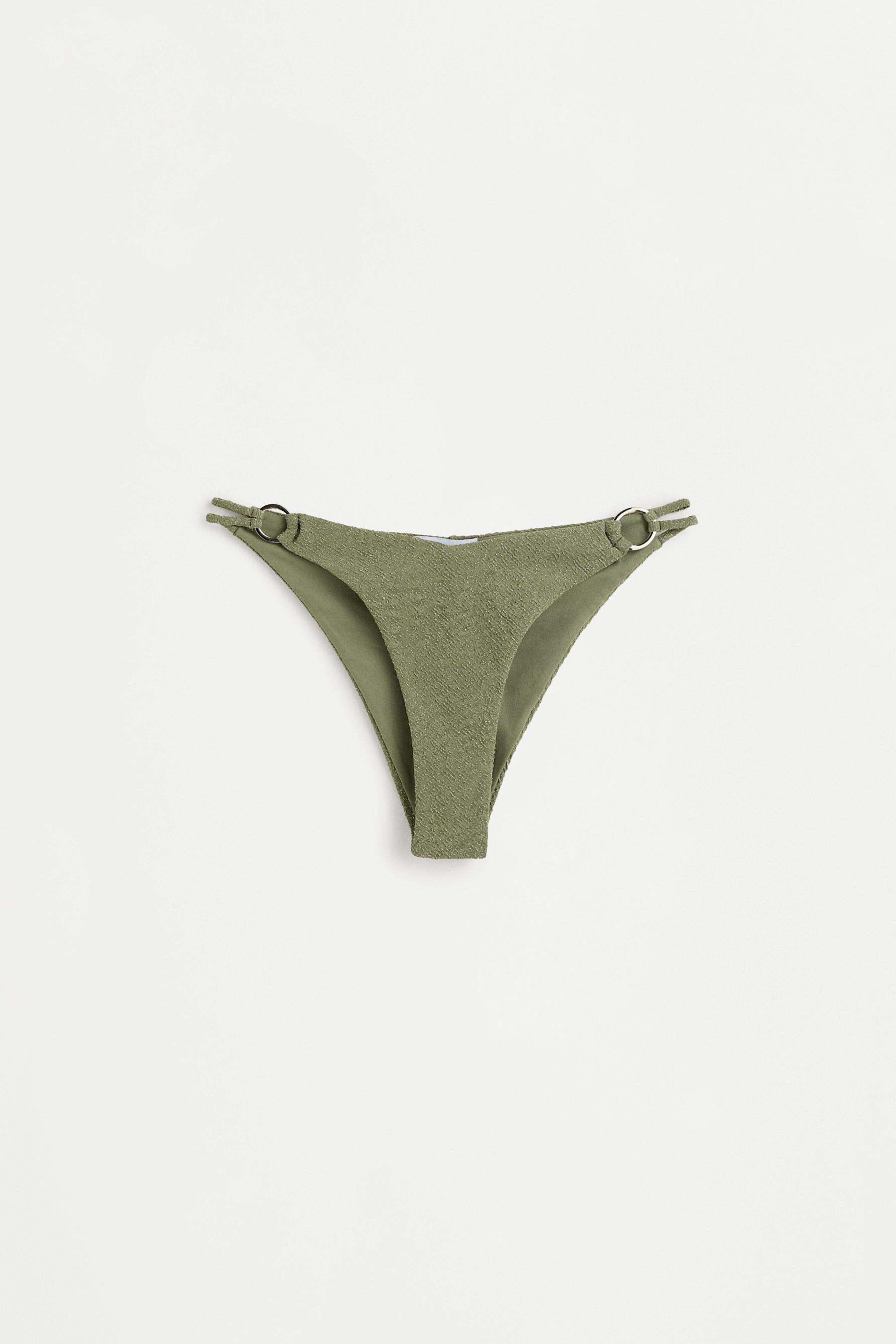Shimmery bikini briefs — MEDIUM GREEN
