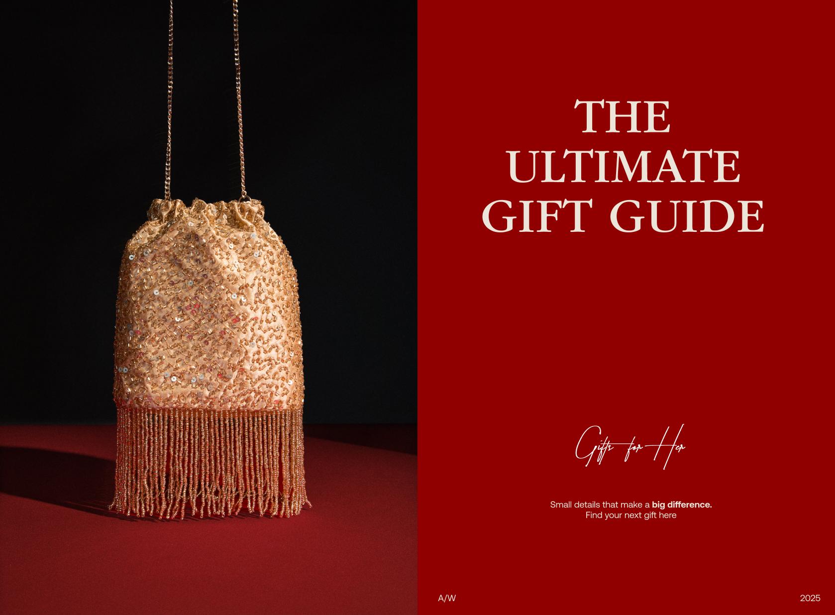 Beaded crossbody bucket bag — GOLD
