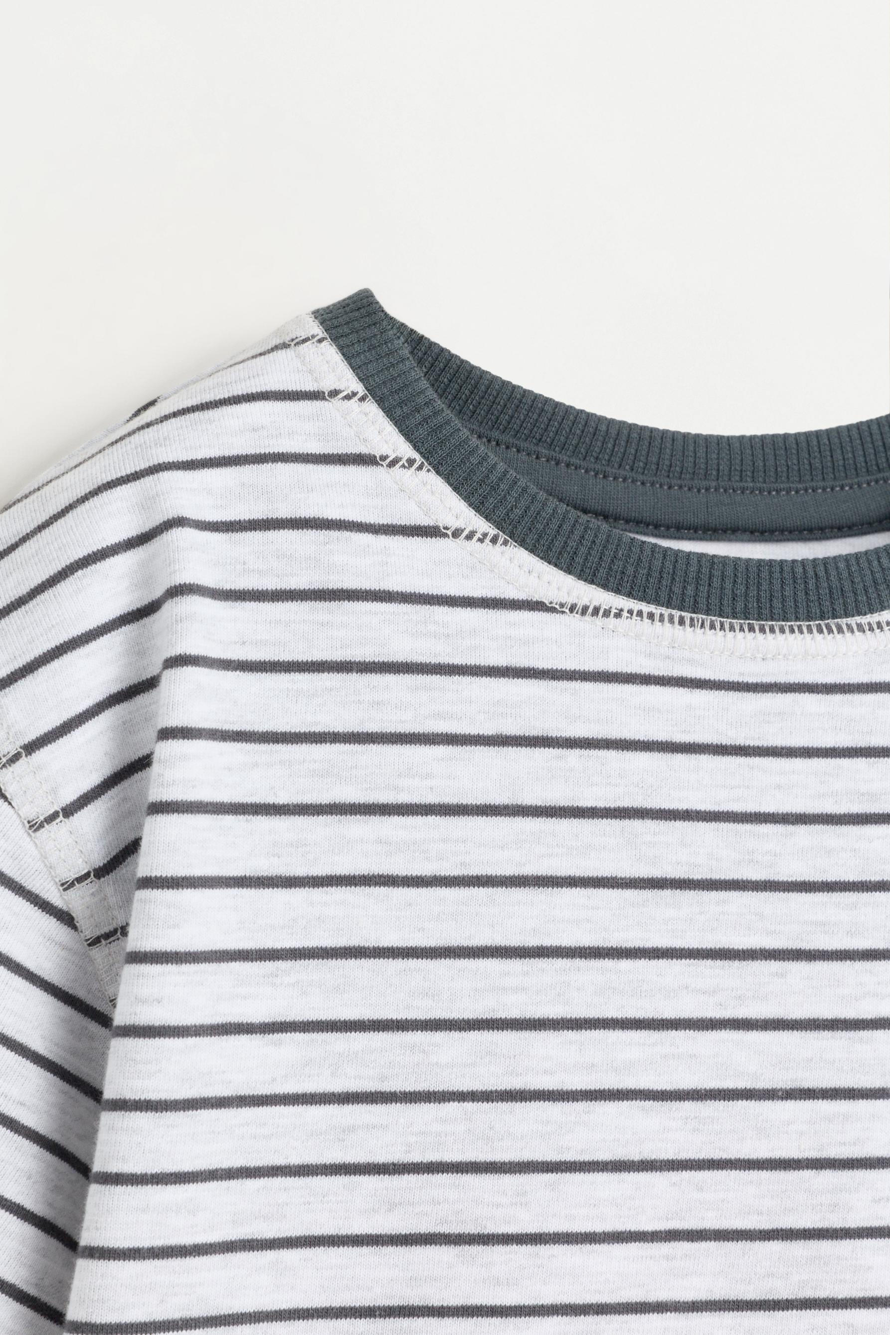 Striped T-shirt — PALE GREY
