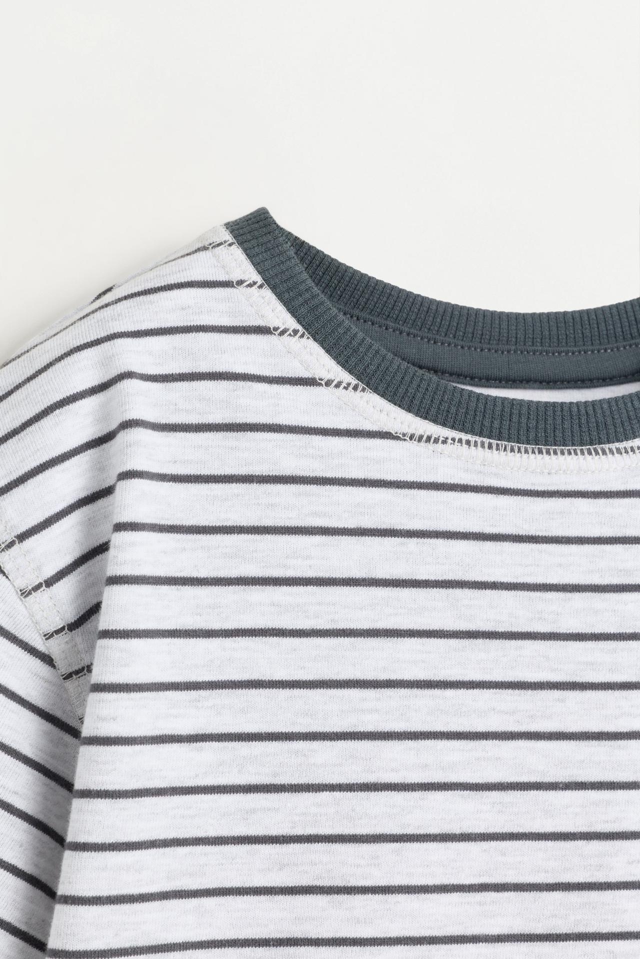 Striped T-shirt — PALE GREY