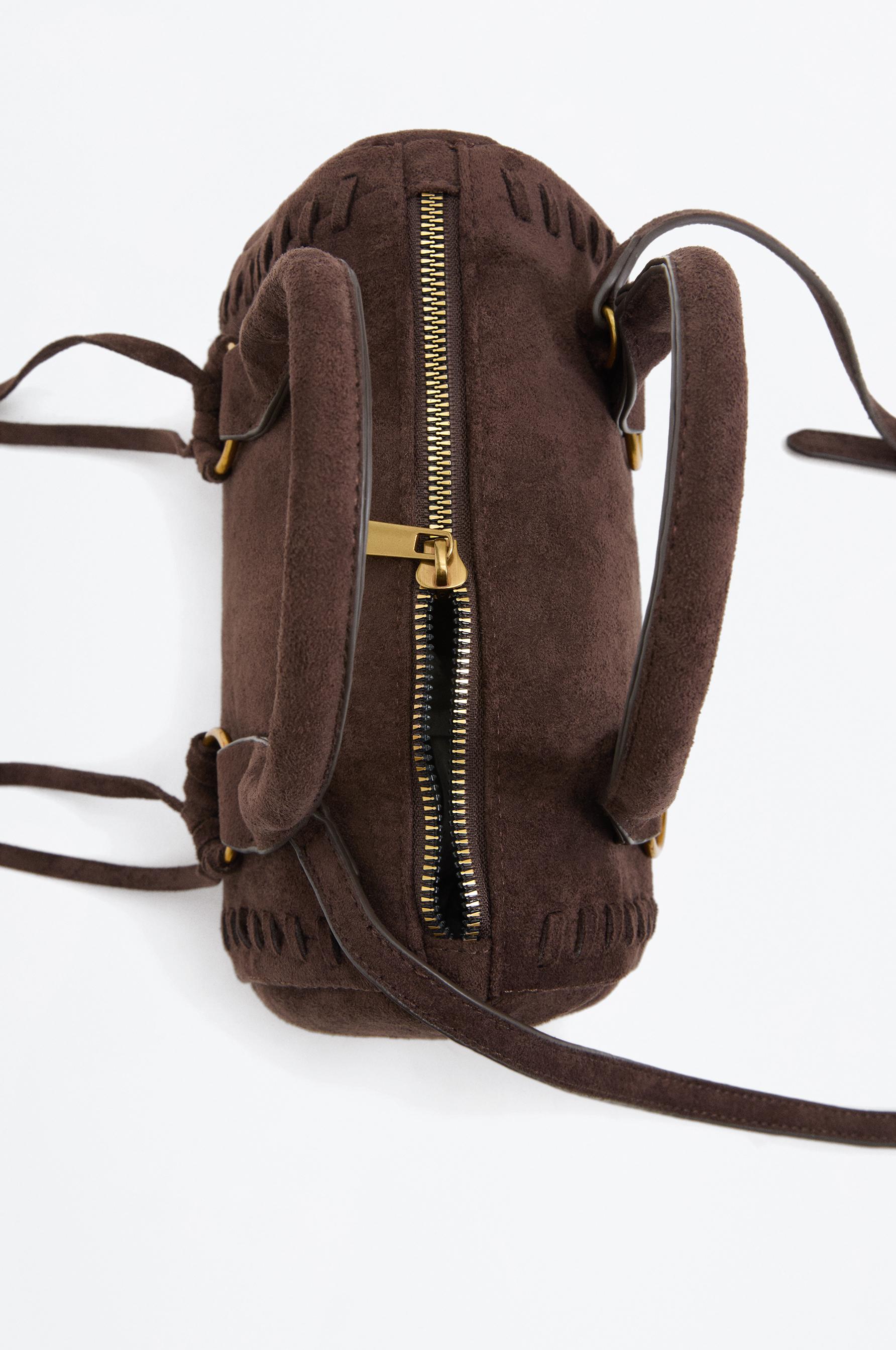 BOWLING BOHO FAUX SUEDE — BROWN