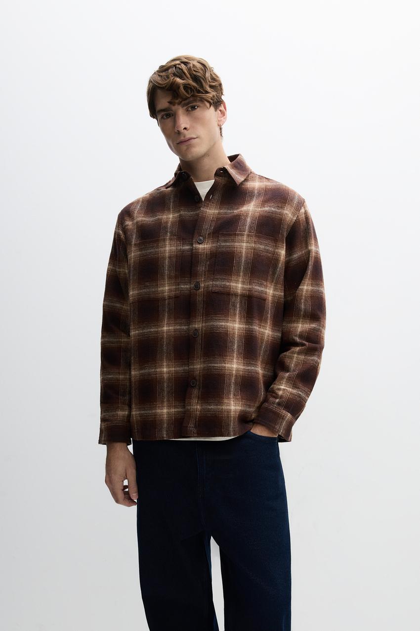 Sobrecamisa cuadros Camisas Manga Larga Camisas ROPA