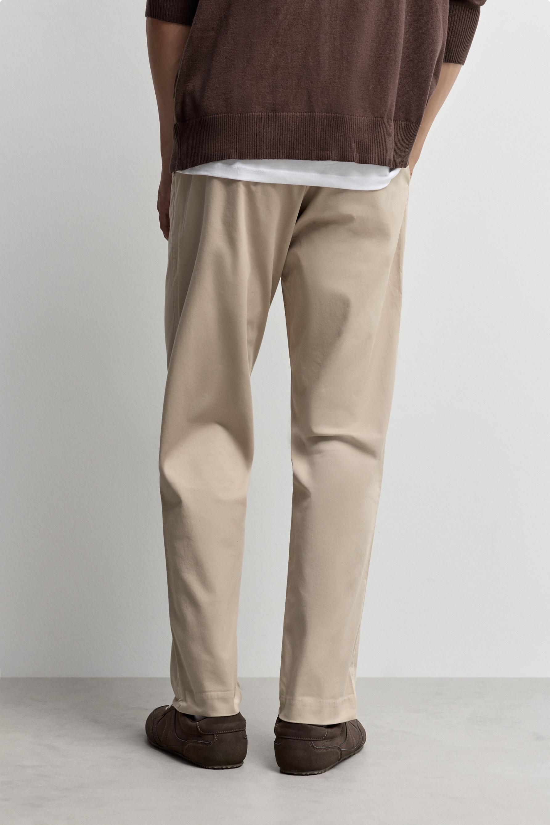 Slim fit chino trousers — BEIGE