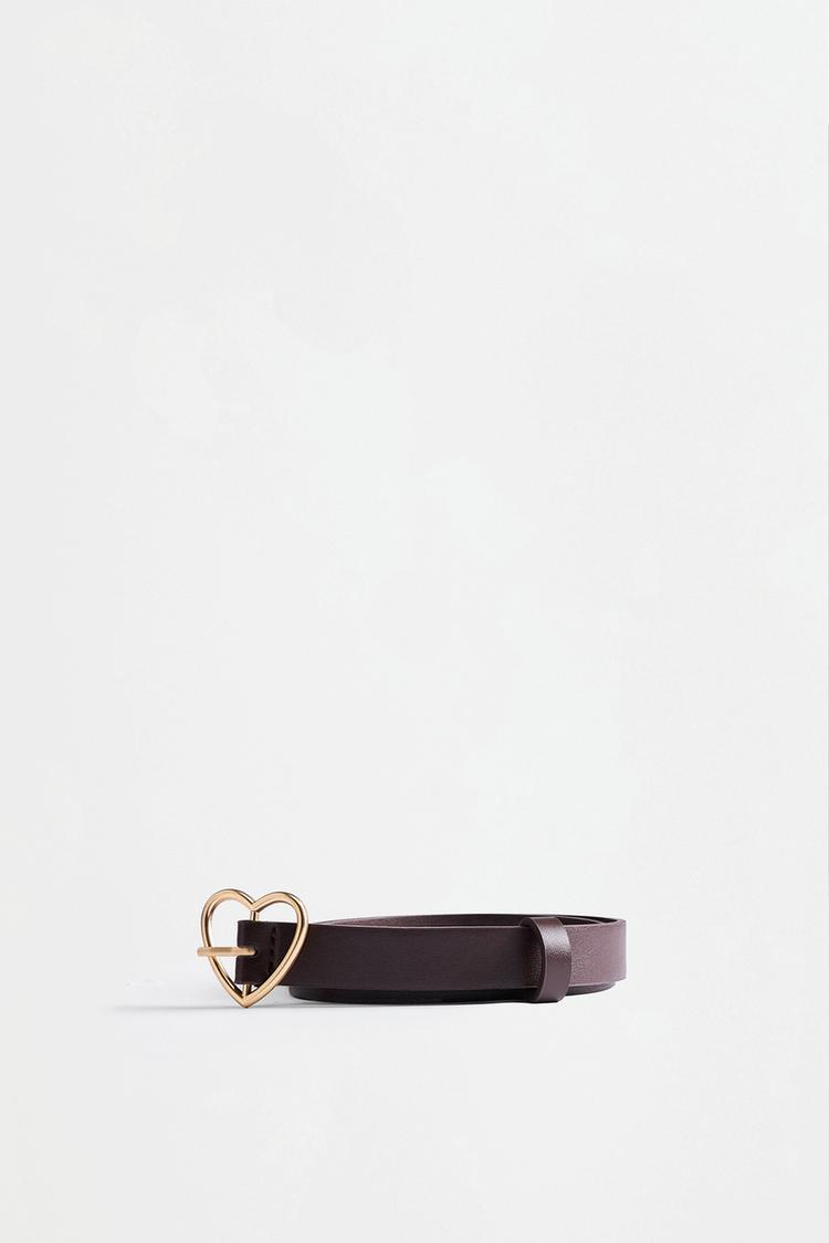 Heart buckle belt — DARK BLUE
