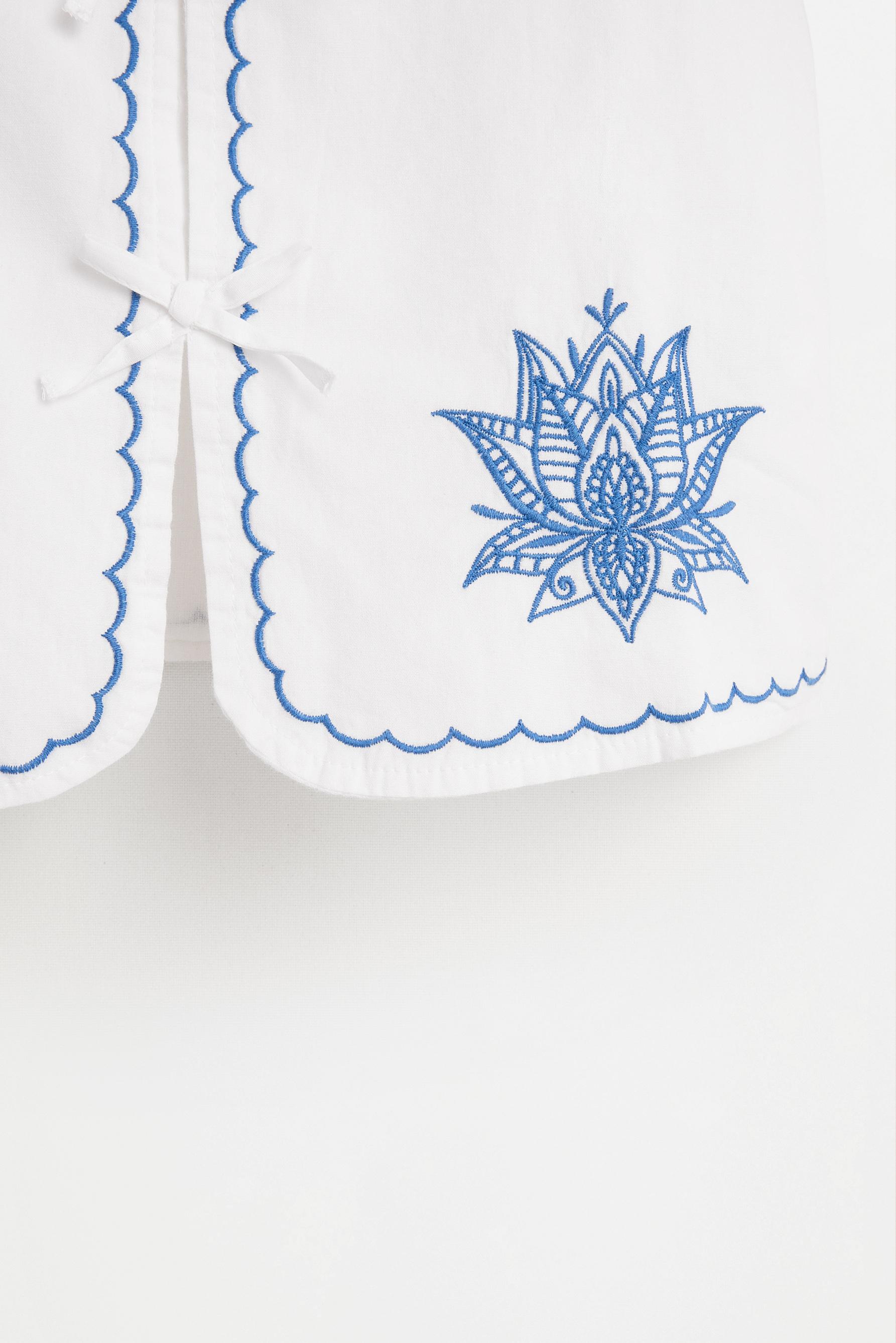 Embroidered vest — WHITE