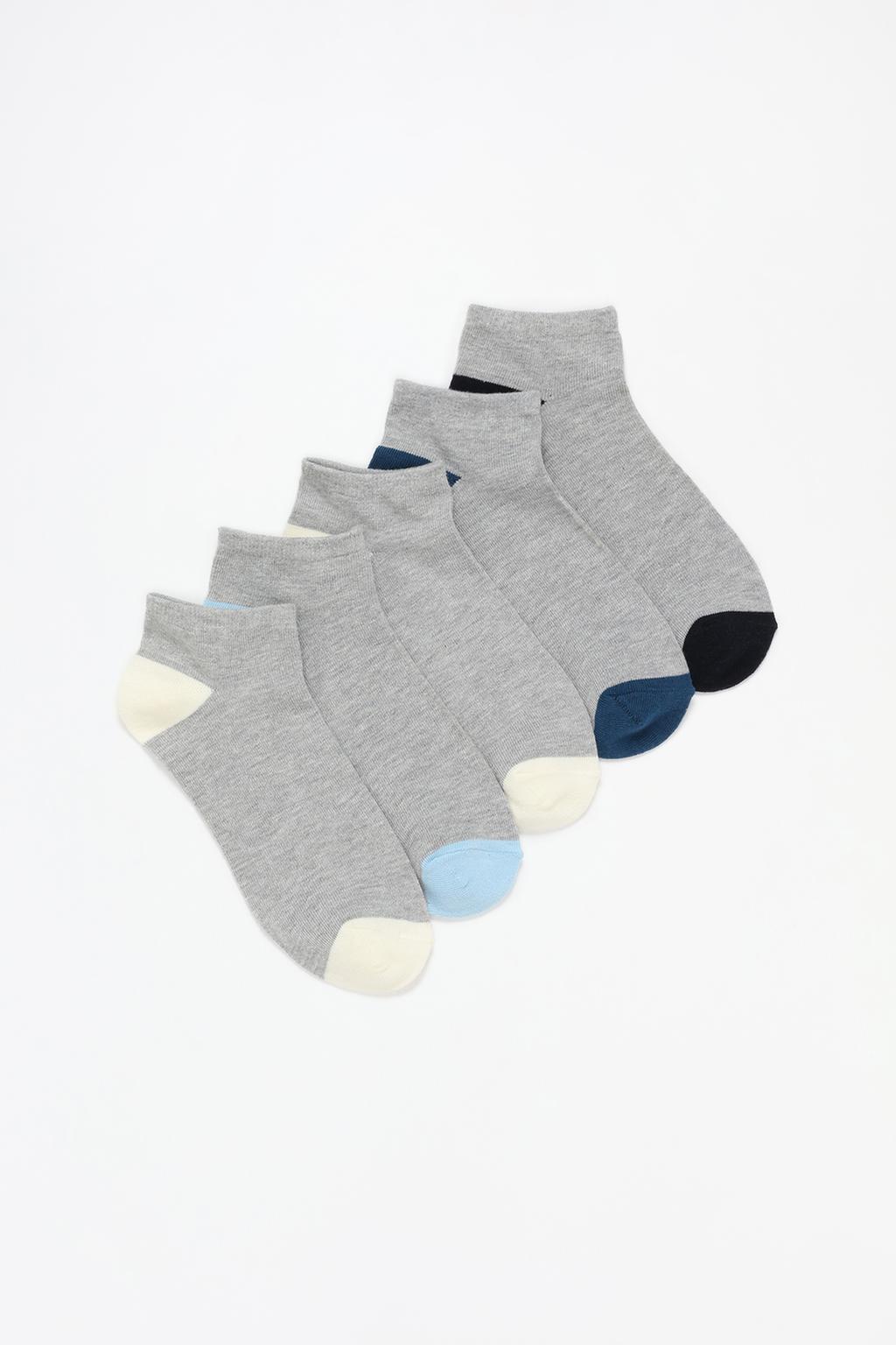 Pack 5 calcetines tobilleros color block