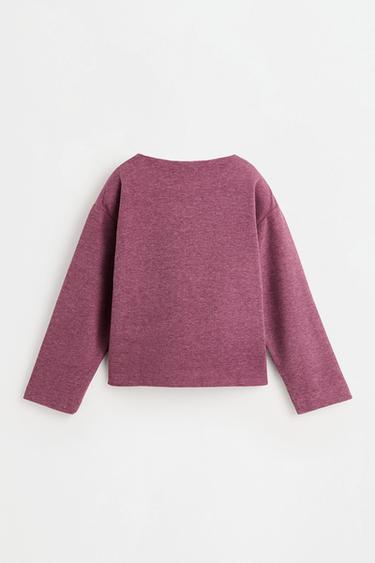 Bias cut appliqués sweatshirt — PINK 2