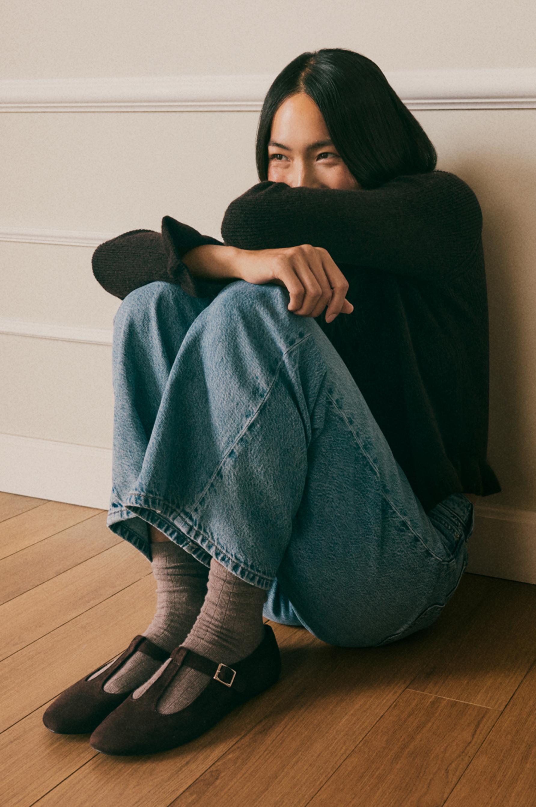 Lefties Kahverengi Lefties Suni Süet T-şeritli babet