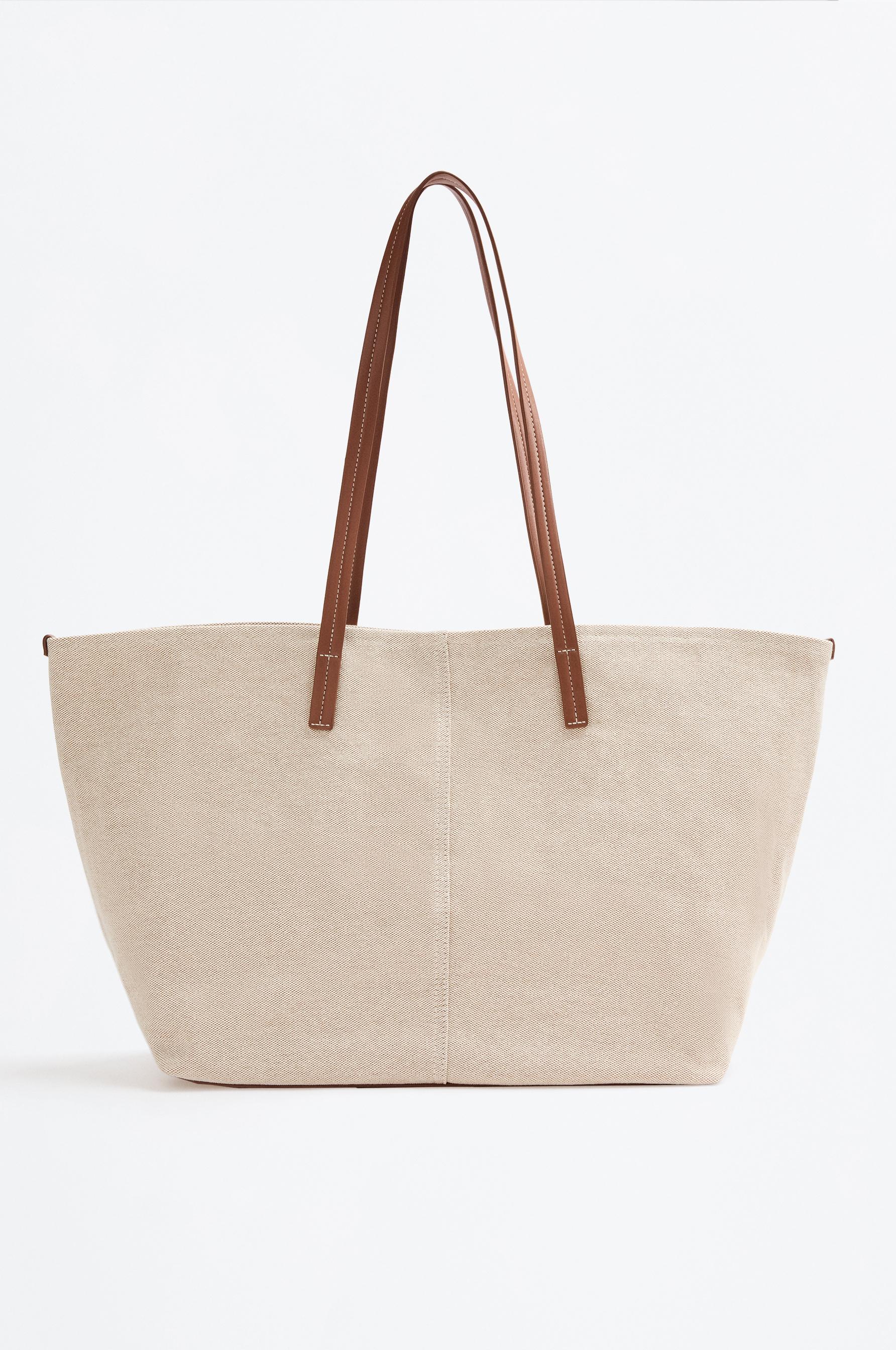 Bolso shopper canvas contraste