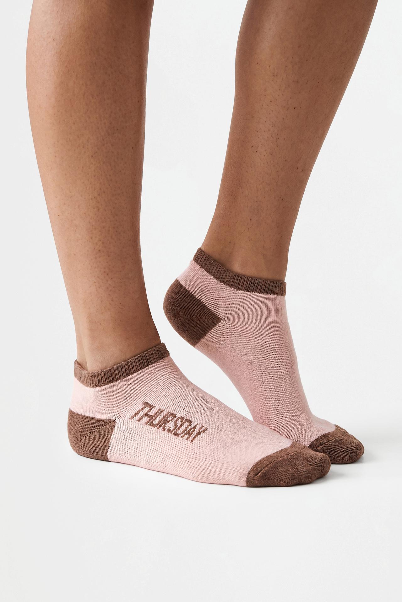 7-Pack of contrast ankle socks — WHITE TONES