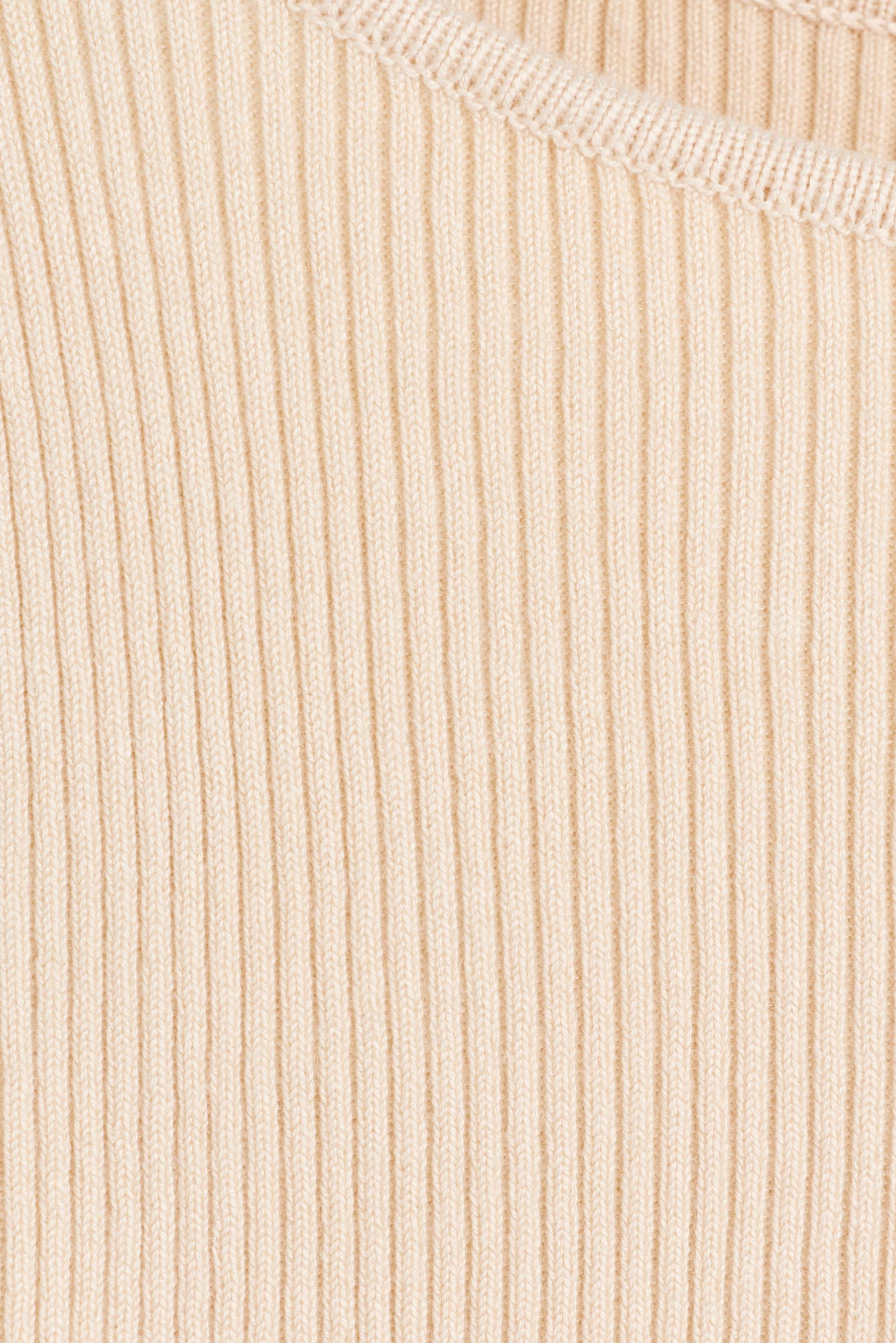 Basic rib sweater — ECRU