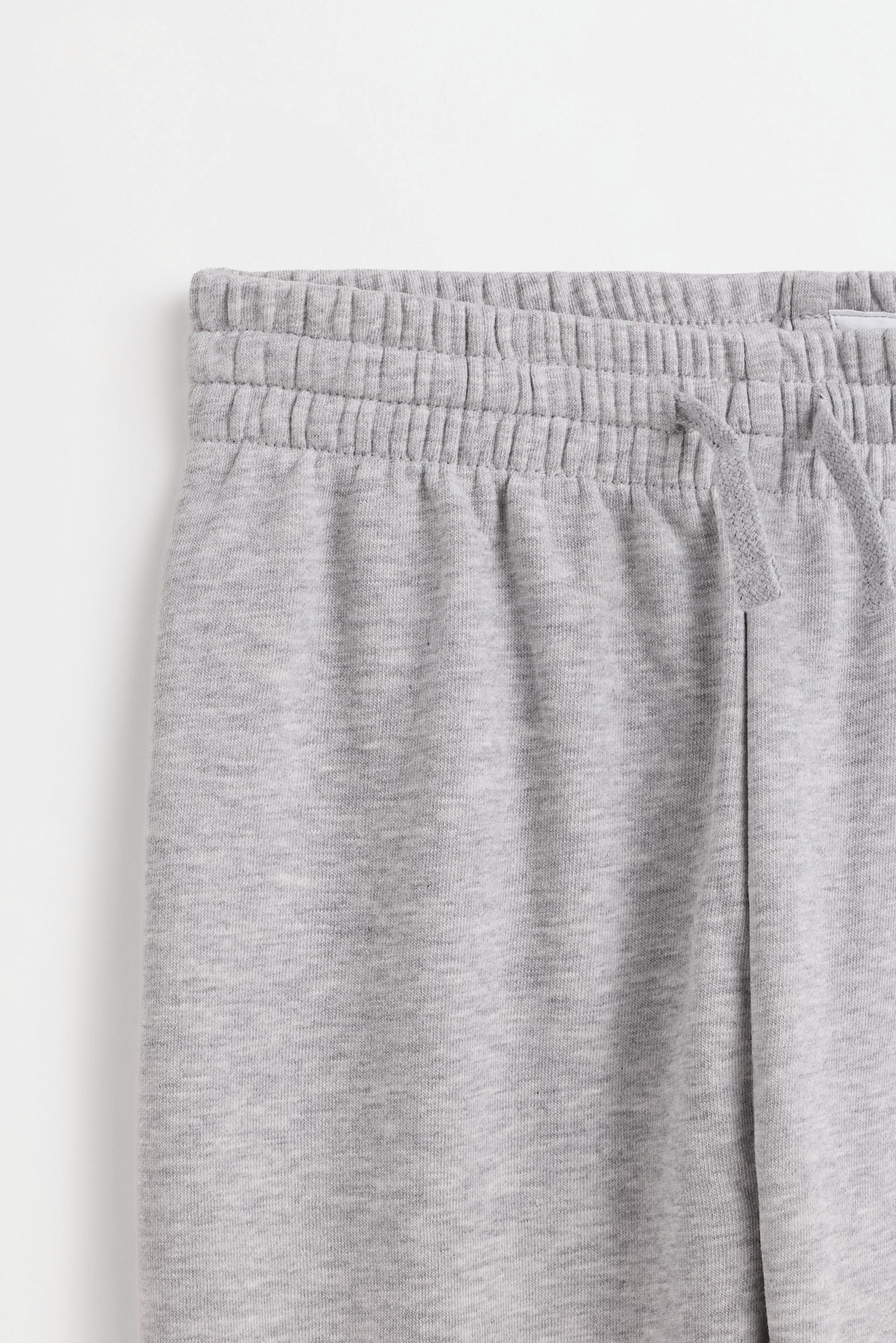 Solid plush trousers — GREY MARL