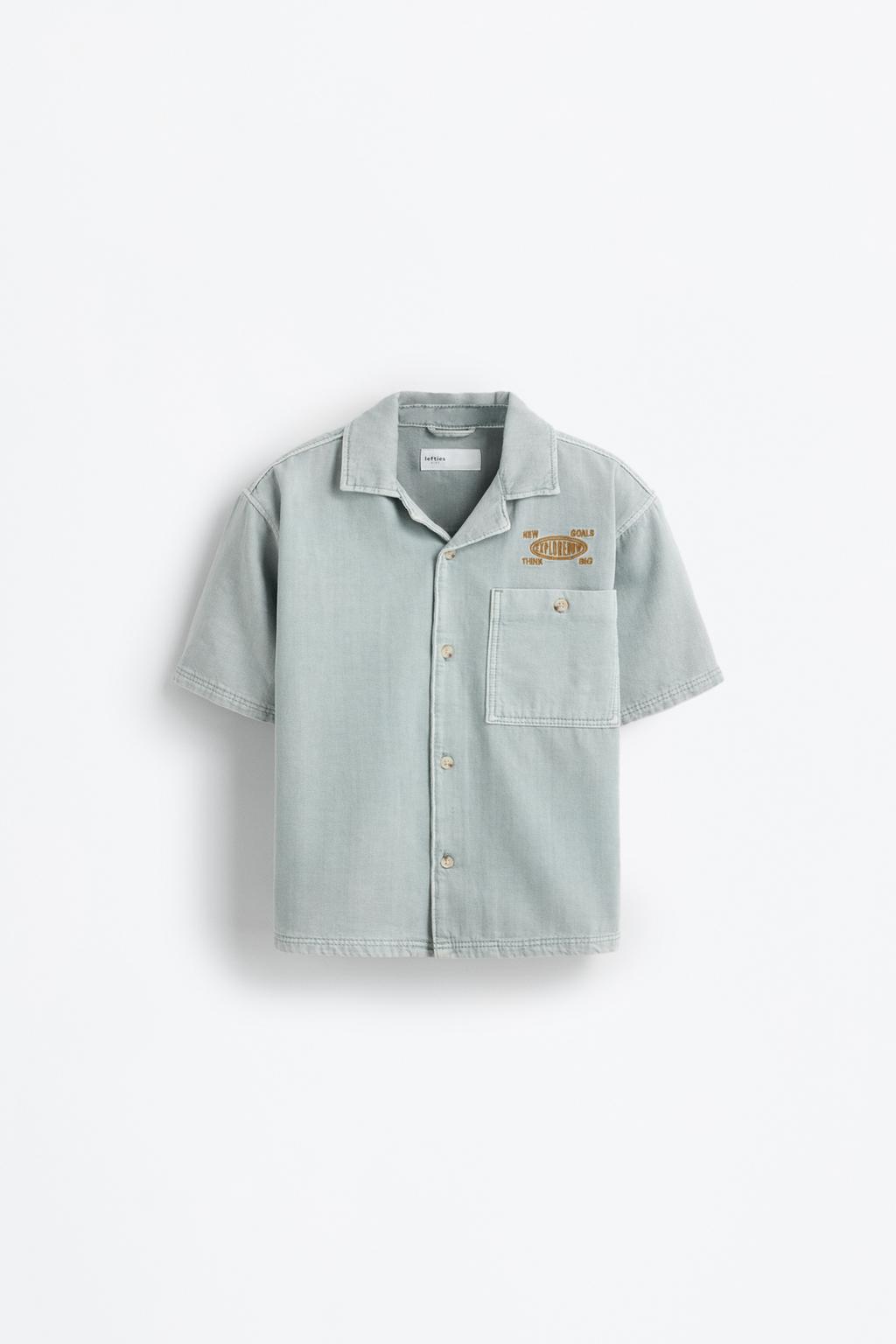 Camisa denim bolsillo