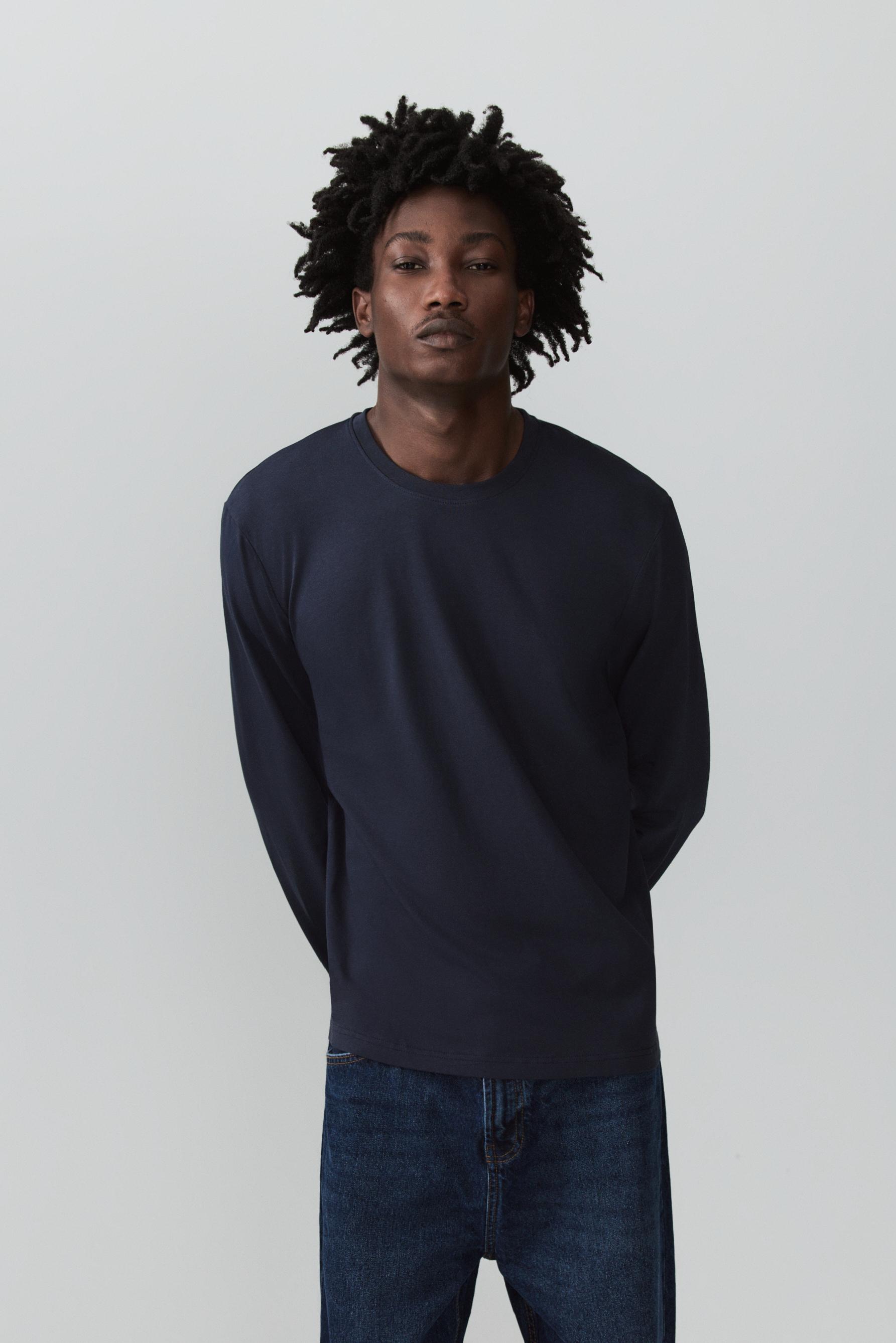 Camiseta básica manga larga