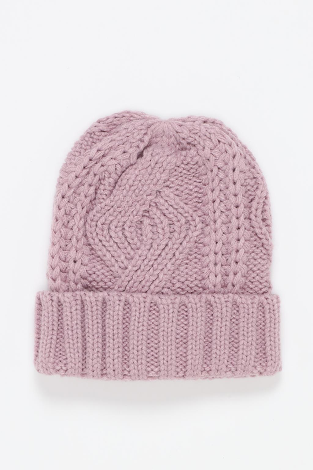 Cable-knit hat