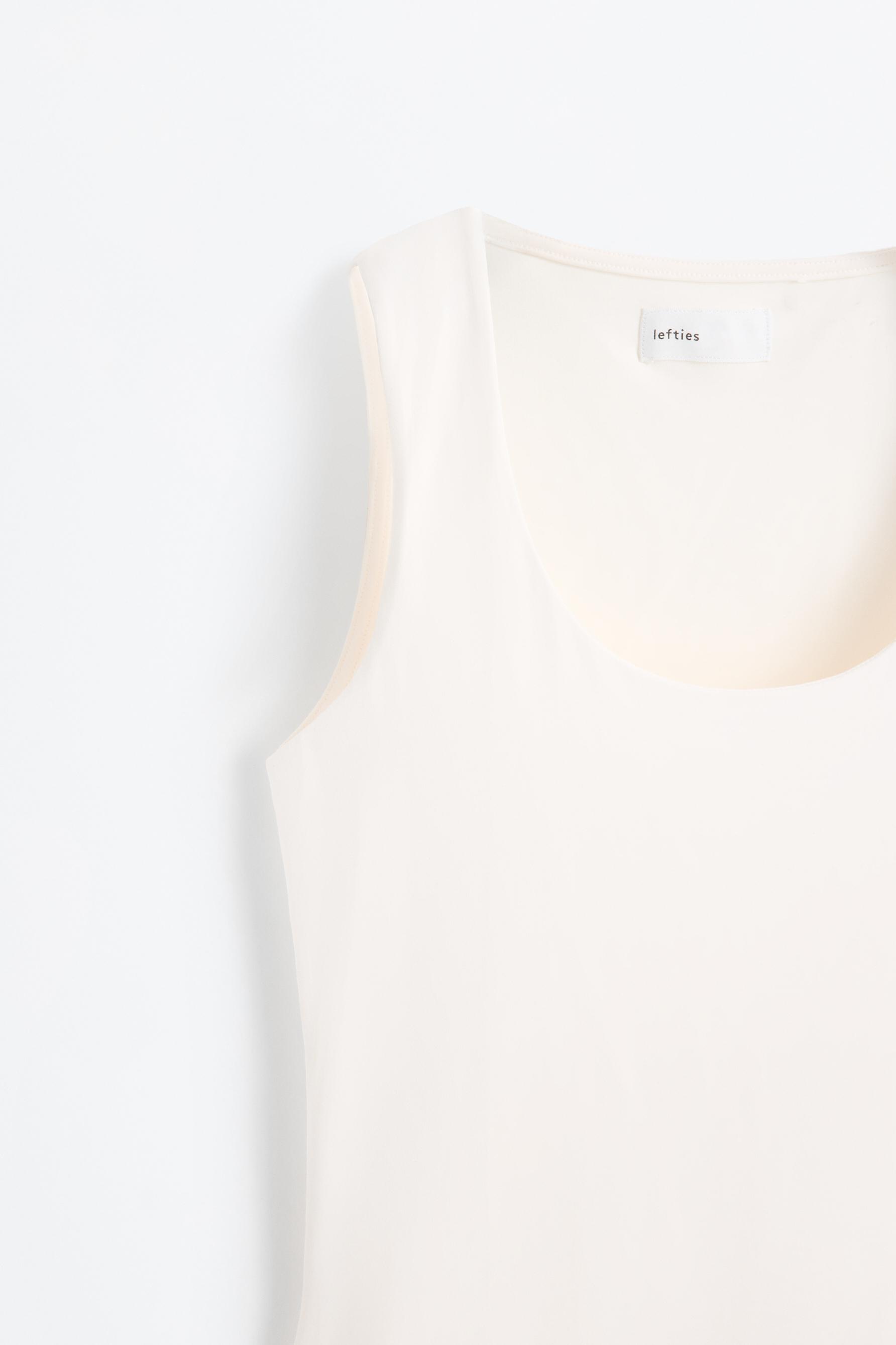 Polyamide T-shirt with wide straps — WHITE