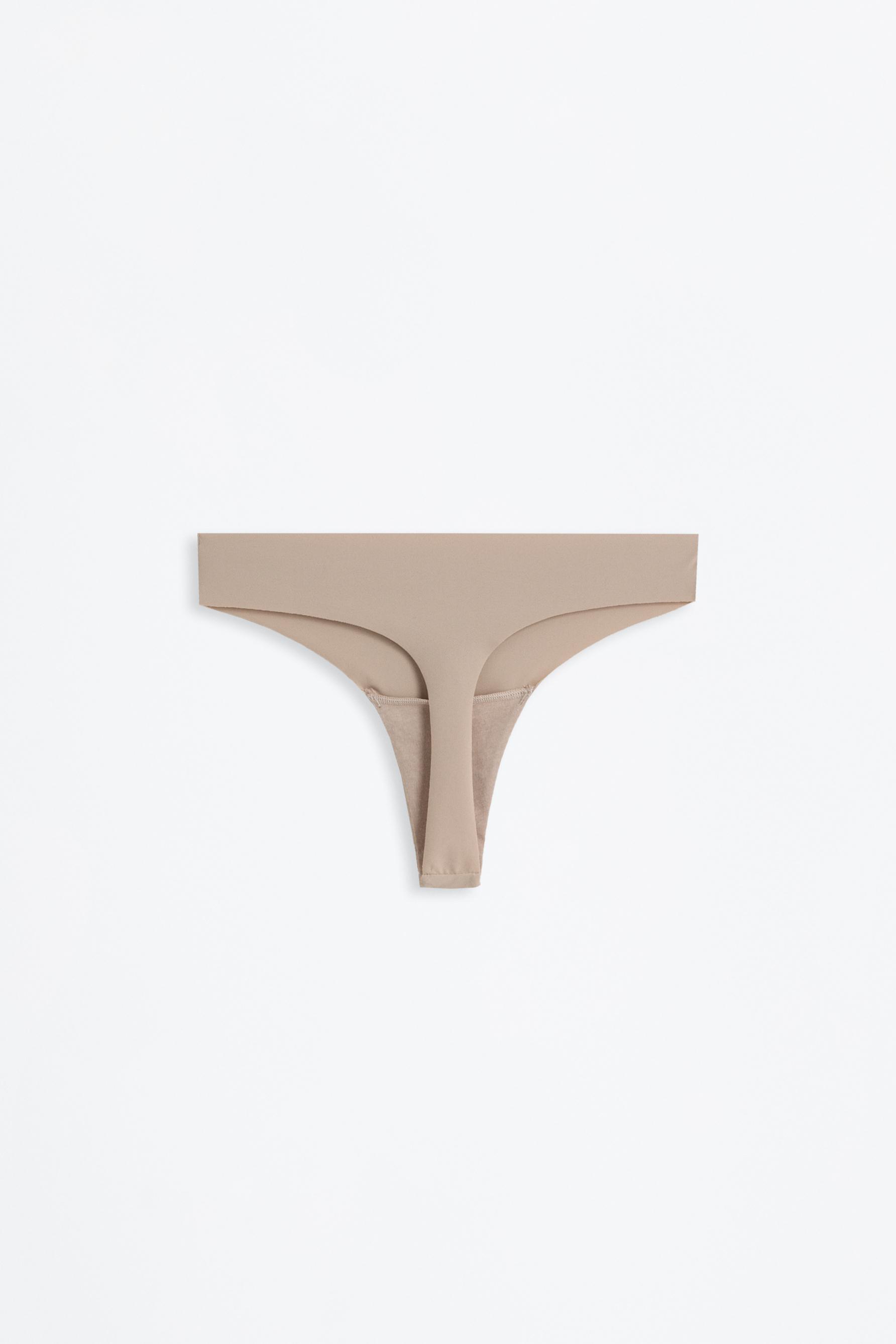 3-Pack of microfibre thongs — BROWN