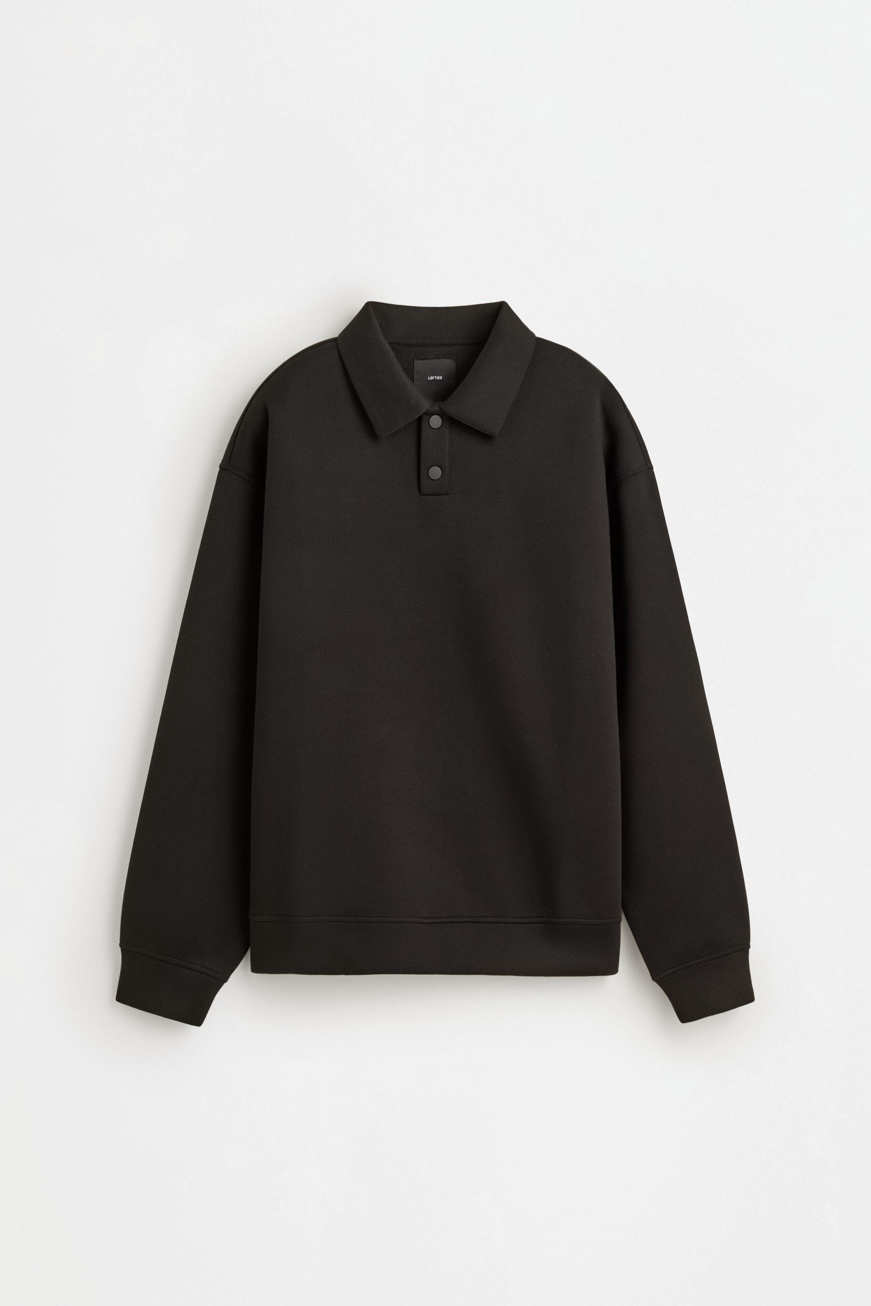 Sudadera polo efecto neopreno