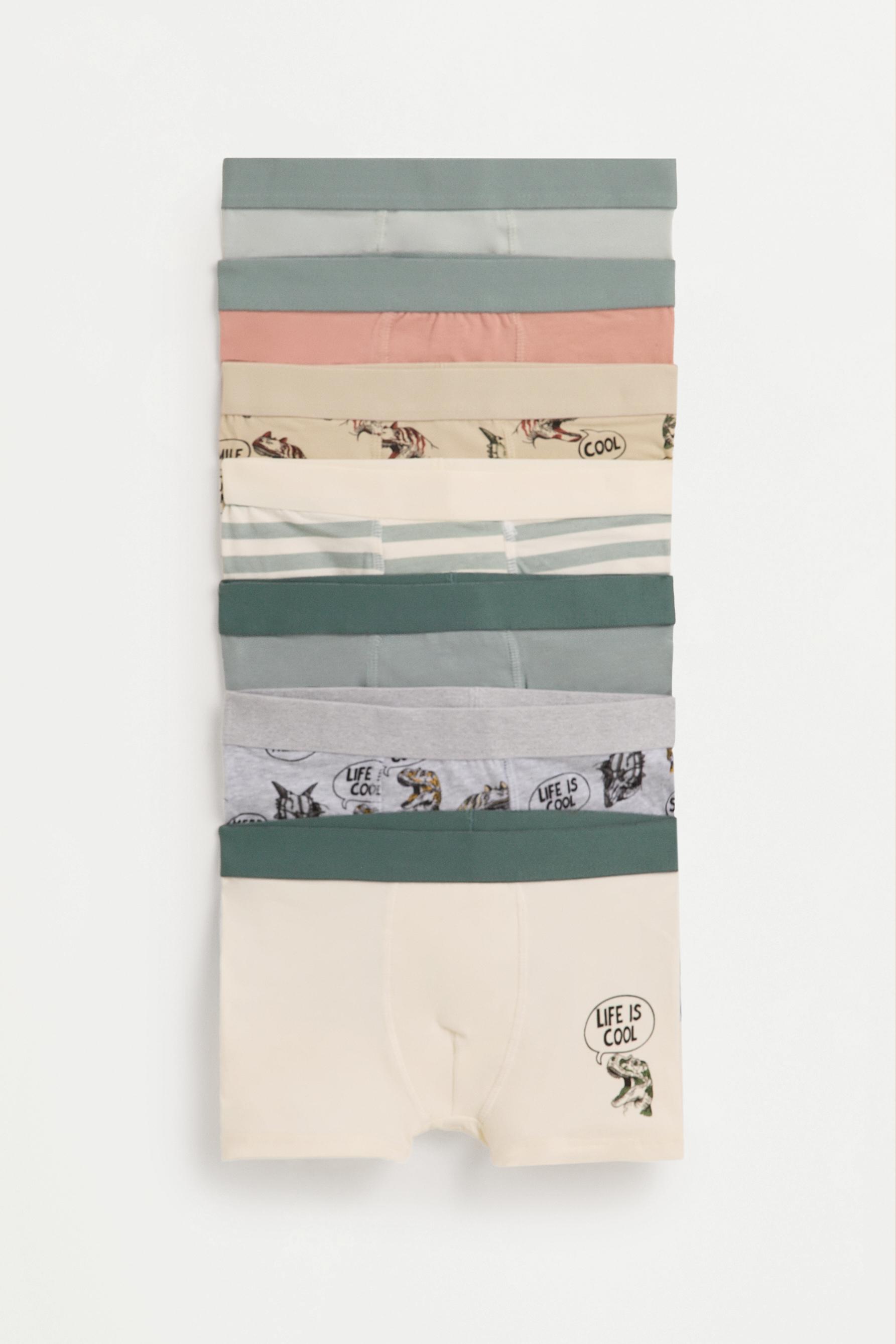 Printed boxer briefs (7-pack) — GREEN