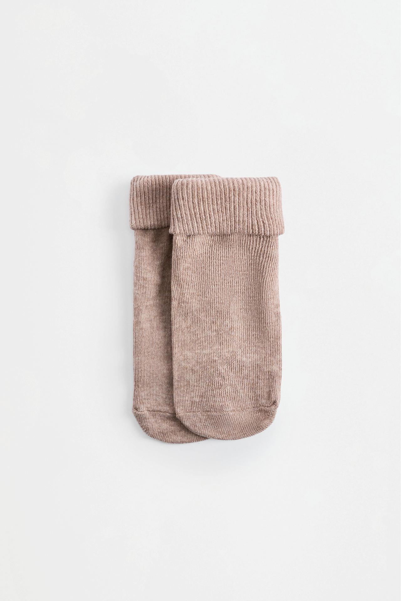 Long socks with fold-down cuffs (5-Pack) — SAND MARL