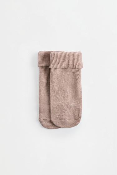 Long socks with fold-down cuffs (5-Pack) — SAND MARL 2